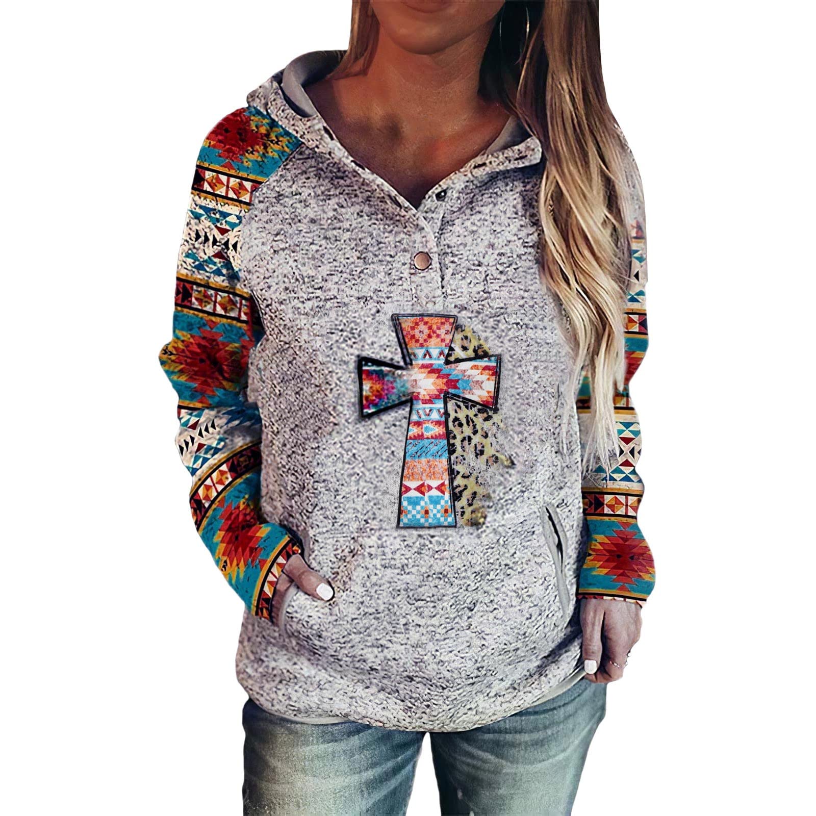 Women's Winter Fleece Jacket with Hood - Soft Plush Printed Coat for Casual Wear, Outdoor Activities & Cold Weather Fashion