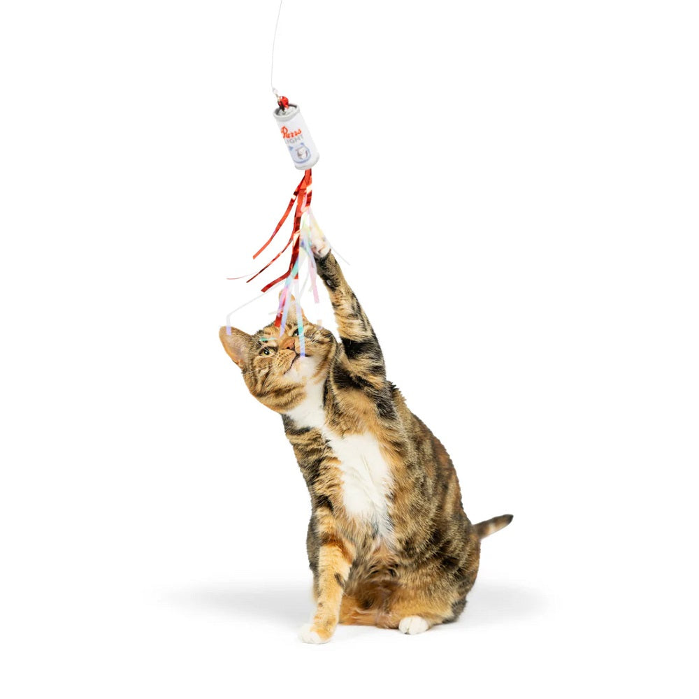 Purrs Light Streamers Cat Teaser Replacement - Interactive Cat Toy with Feathers for Indoor Play, Exercise & Bonding - Perfect for Kittens & Adult Cats