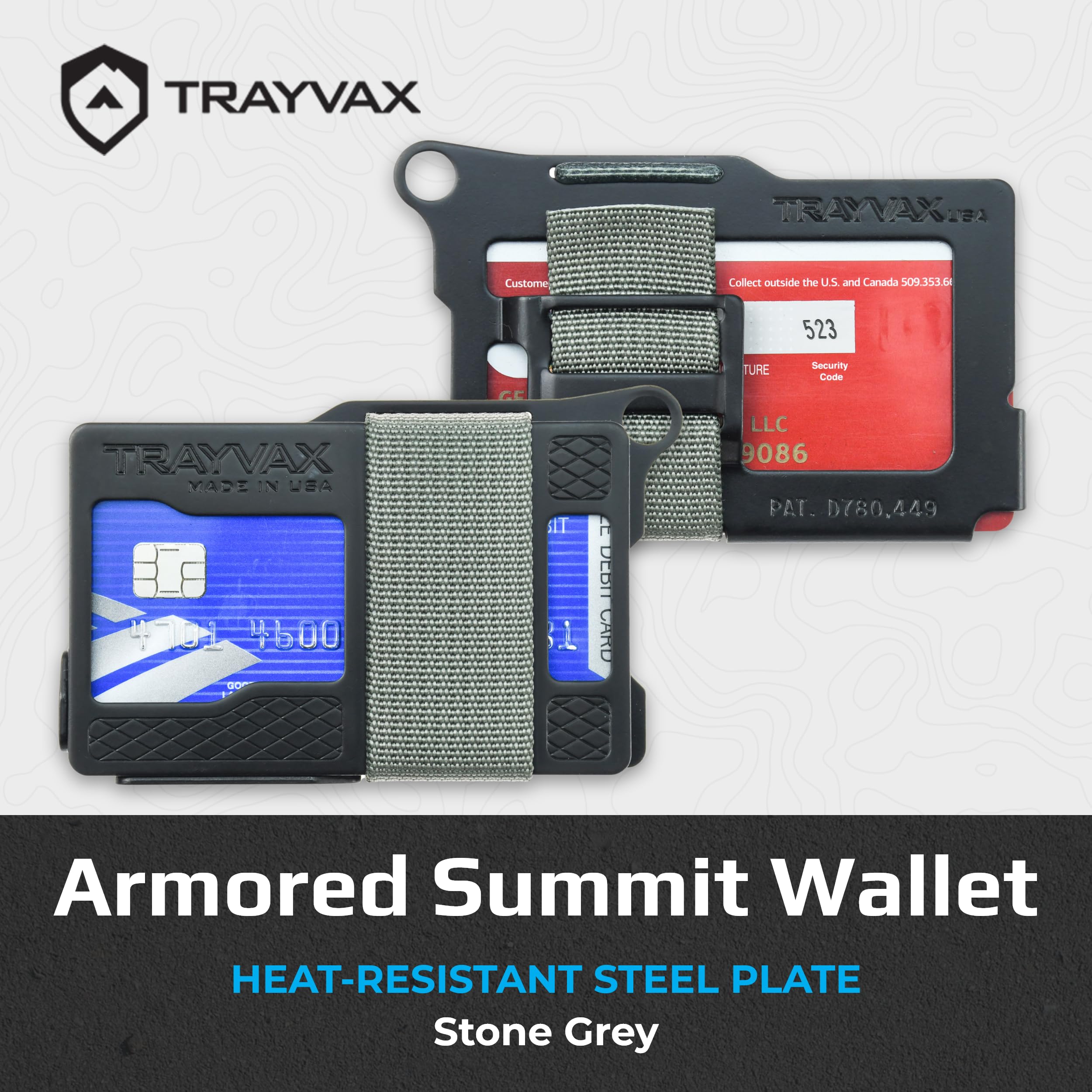Trayvax Armored Summit RFID Blocking Front Pocket Wallet - Slim Metal Credit Card Holder with Money Clip for Men & Women | Perfect for Travel, Everyday Carry & Minimalist Lifestyle