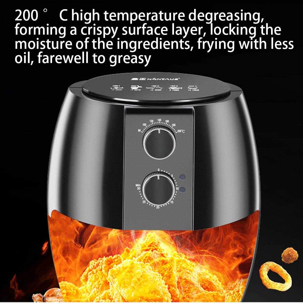 **Power Air Fryer 8QT Large Capacity - Multi-Function Oil-Free Electric Fryer Oven for Healthy Cooking, Black (3327cm) - Perfect for Family Meals, Snacks & Quick Healthy Meals**