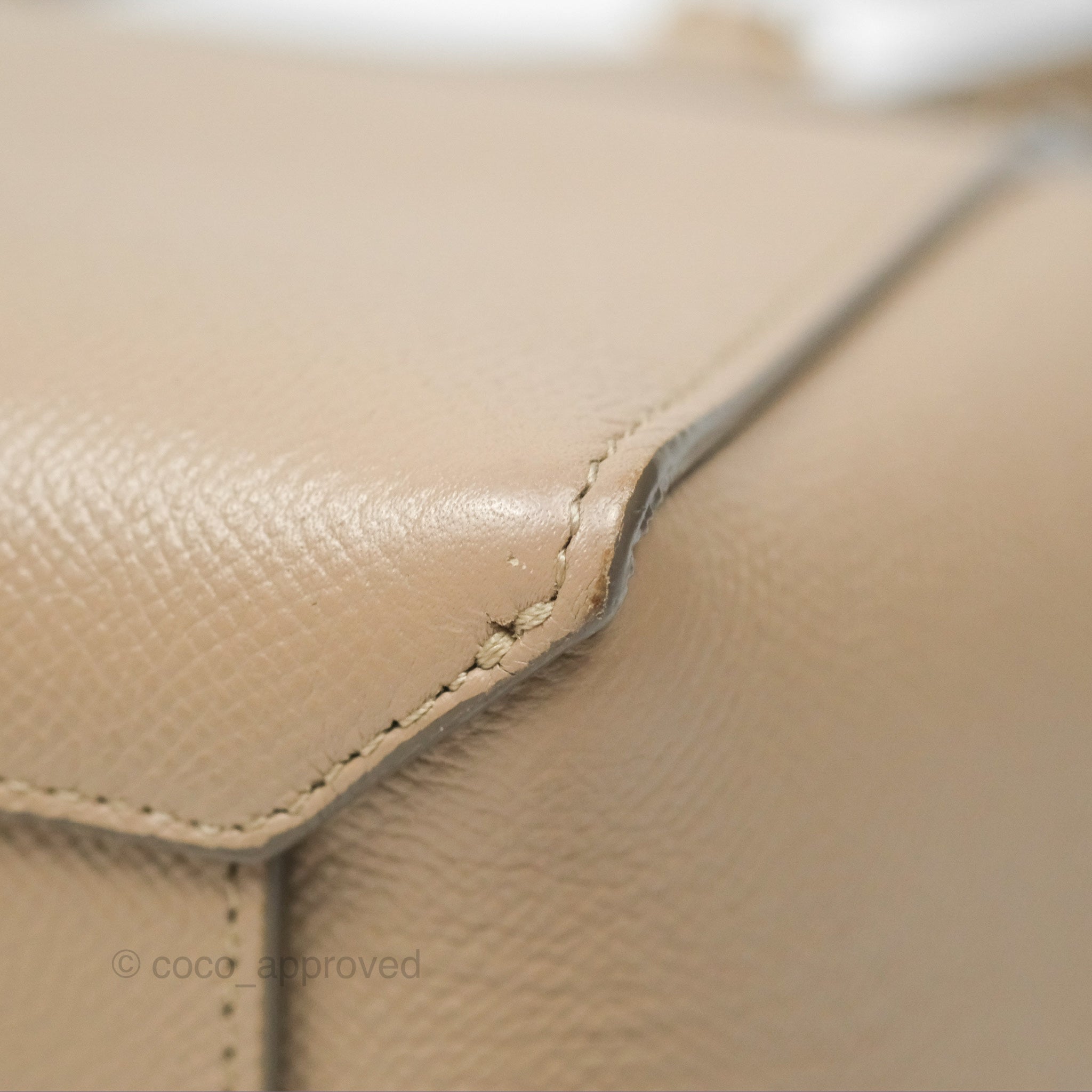 Celine Nano Belt Bag in Light Taupe Grained Calfskin with Gold Hardware - Perfect for Everyday Use, Work, and Travel