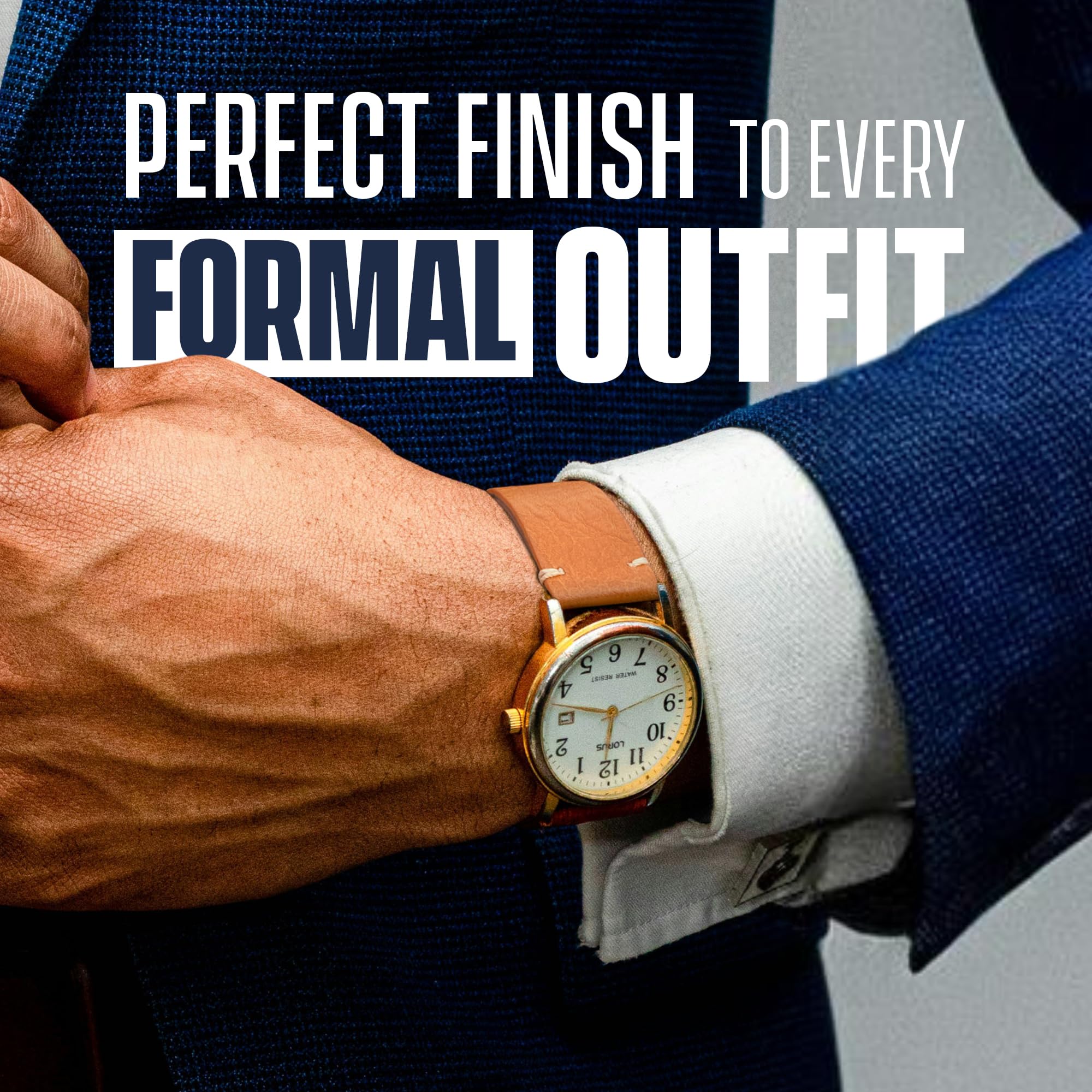 Vintage Leather Watch Strap - Quick Release, Full Grain for Men & Women | Smart & Traditional Watches | Casual & Formal Wear