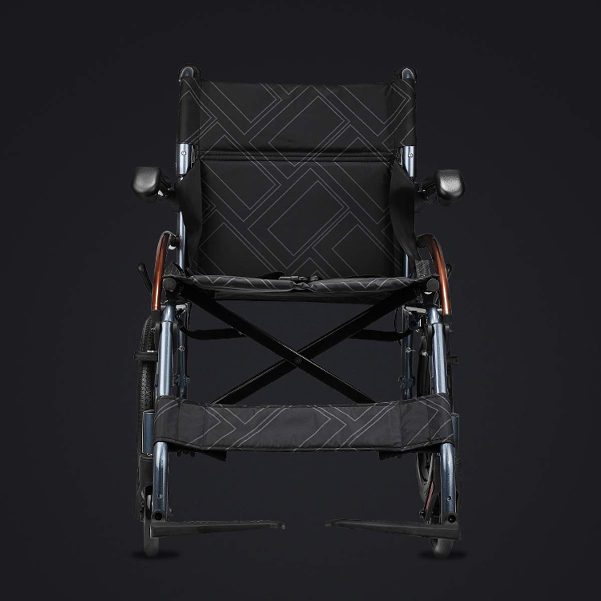 22lbs Lightweight Magnesium Alloy Wheelchair with Hand Brakes - 16 Inch Wheels for Travel & Transport | Portable Folding Chair for Seniors, Airports & Outdoor Use