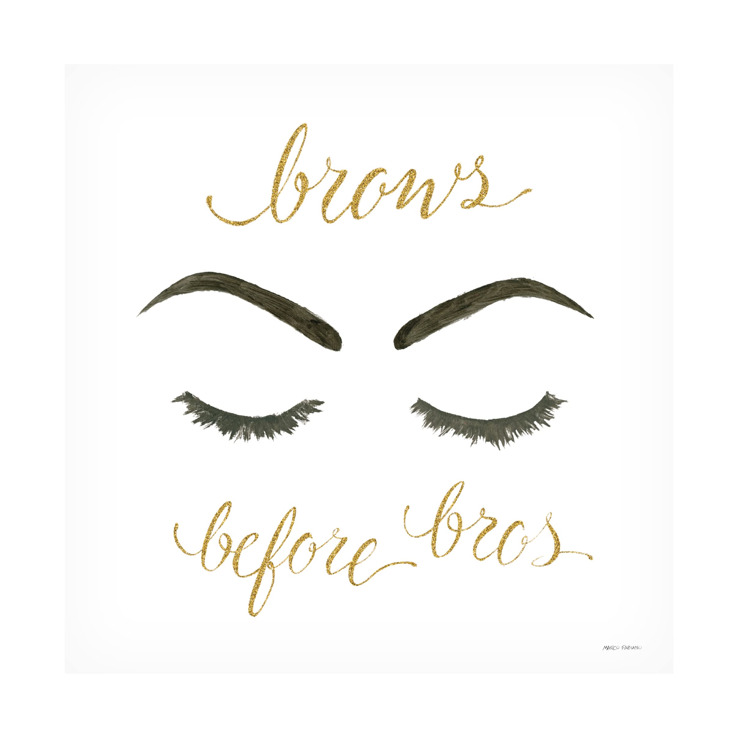 Wake Up and Make Up II Canvas Wall Art Print by Marco Fabiano - 35x35 Inches Modern Home Decor for Living Room, Bedroom & Office
