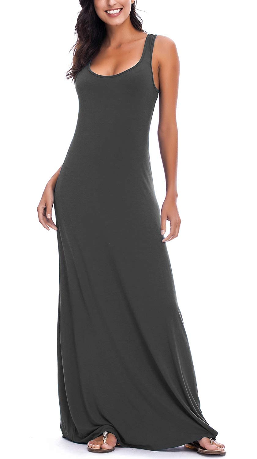 Sexy Women's Tank Top Maxi Long Dress - Sleeveless Summer Beach Dress for Casual Wear | Perfect for Vacations, Pool Parties & Date Nights