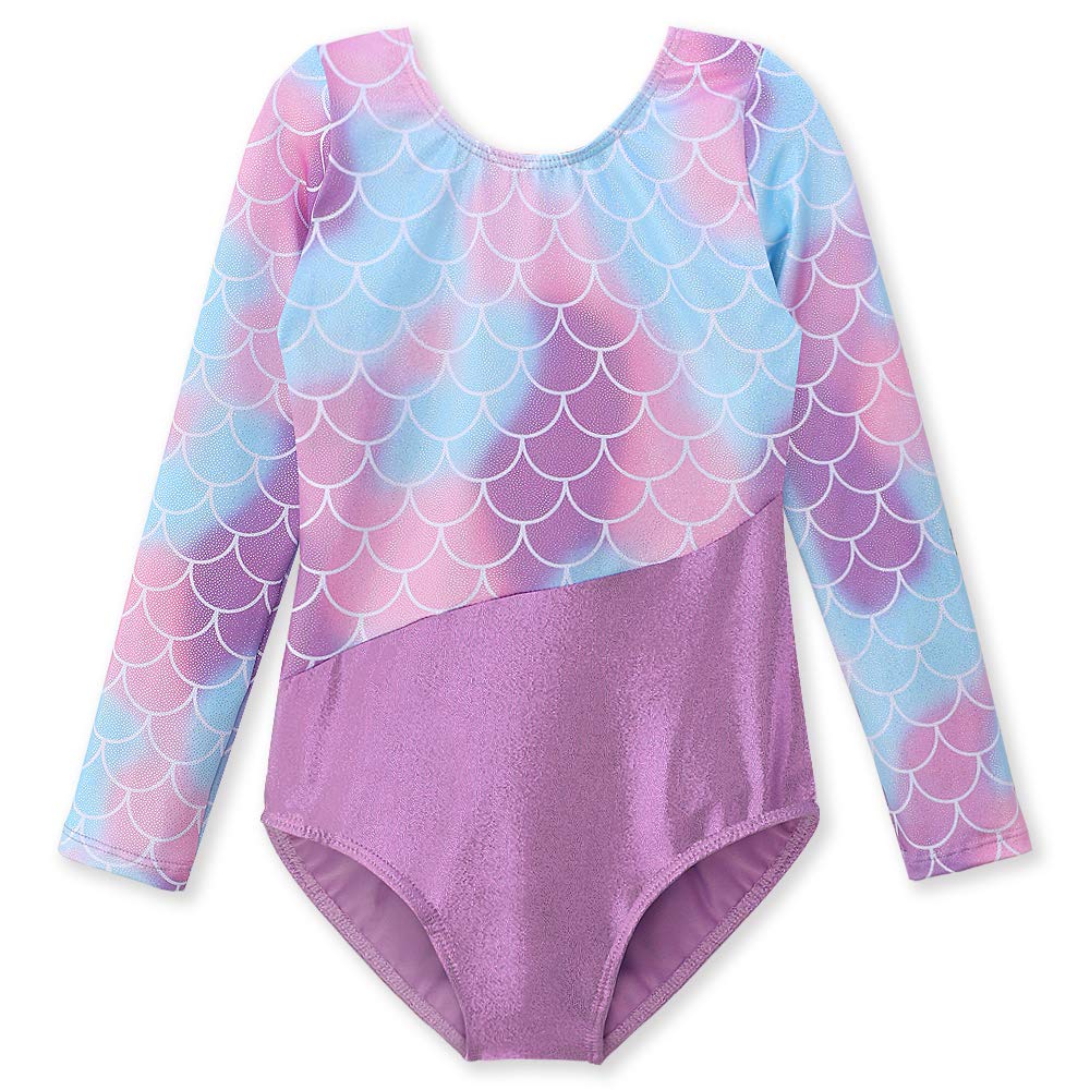 DAXIANG Girls Long Sleeve Gymnastics Leotard - Dance Unitard & Biketard for Ballet, Gymnastics Practice & Performance - Stretchy Comfort for Training & Competition