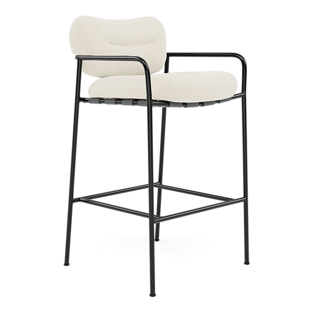 Bollo Counter Stool - Modern Kitchen Bar Stool with Back Support, Adjustable Height & Swivel Base - Perfect for Breakfast Nook, Kitchen Island & Home Bar Seating