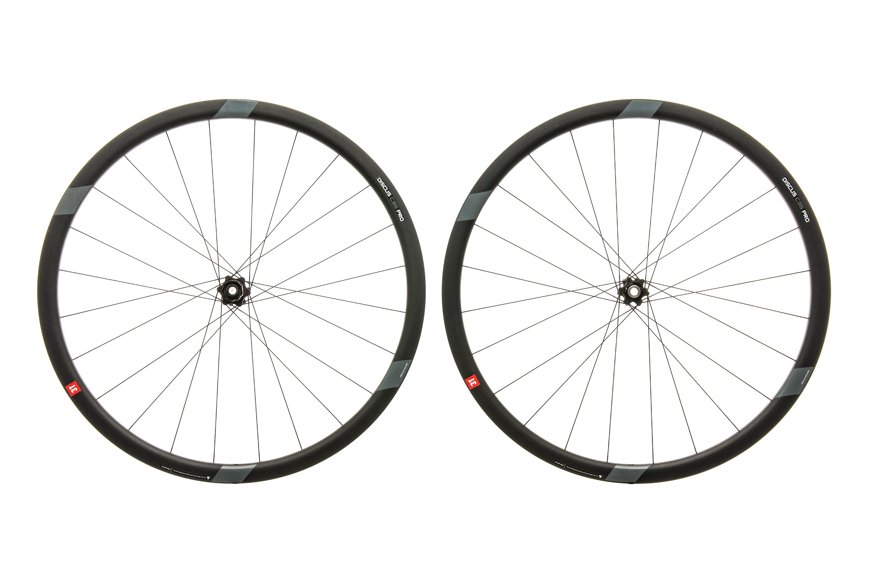 3T Discus C35 Pro Aluminum Clincher 700c Wheelset - Lightweight Road Bike Wheels for Racing & Training - Perfect for Cyclists & Triathletes
