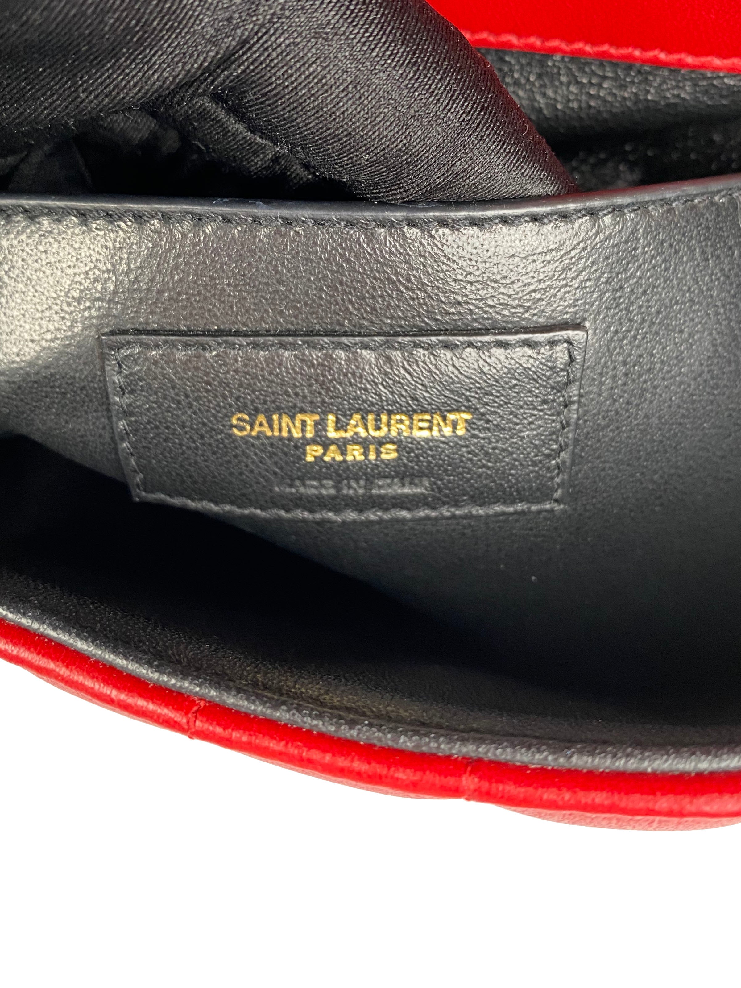 Saint Laurent Small Red Vicky Bag - Luxury Leather Crossbody Purse for Women | Perfect for Date Night, Parties & Everyday Use