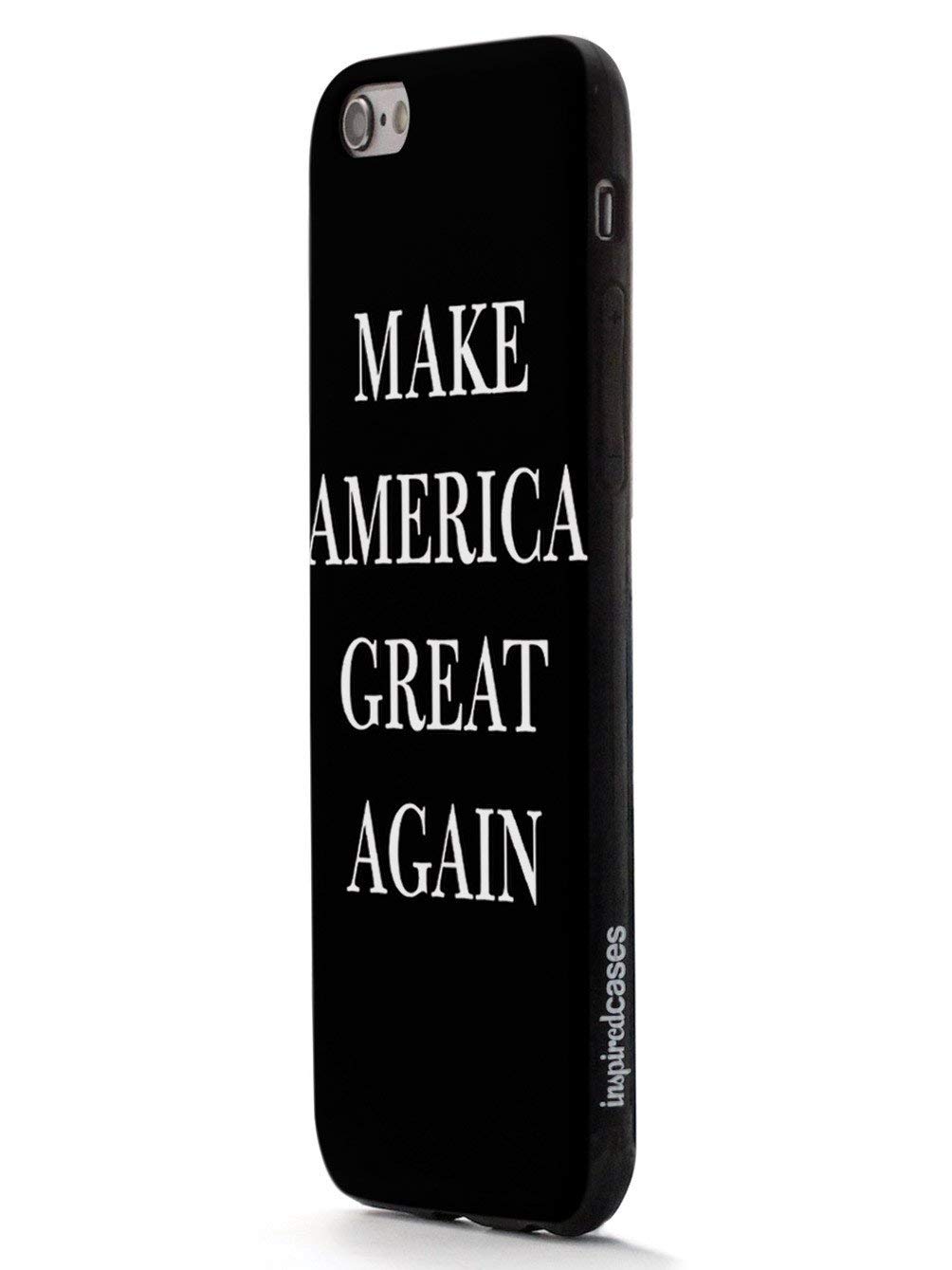 Inspired Cases - Premium 3D Textured Protective Phone Case Compatible with Apple iPhone 8 | Shockproof & Slim Design | Make America Great Again - Black | Perfect for Daily Use, Travel & Outdoor Activities