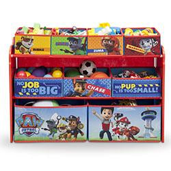 PAW Patrol Deluxe Multi Bin Toy Organizer - Kids' Room Storage Solution for Toys, Books & Games - Perfect for Playrooms, Bedrooms & Daycares