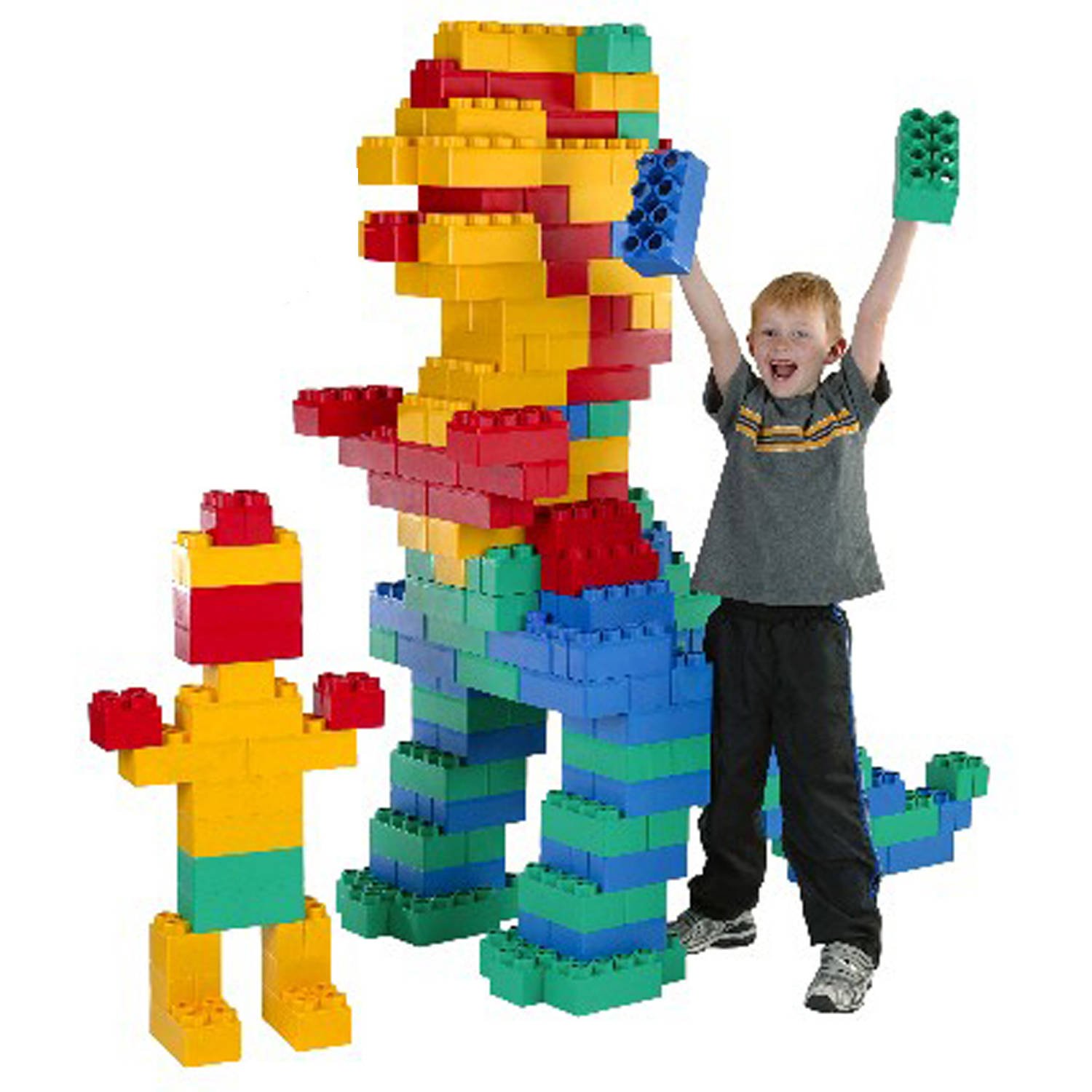 192 Piece Jumbo Building Blocks Set for Kids - Large Plastic Construction Toys for Toddlers & Preschoolers - STEM Learning, Creative Play & Classroom Activities