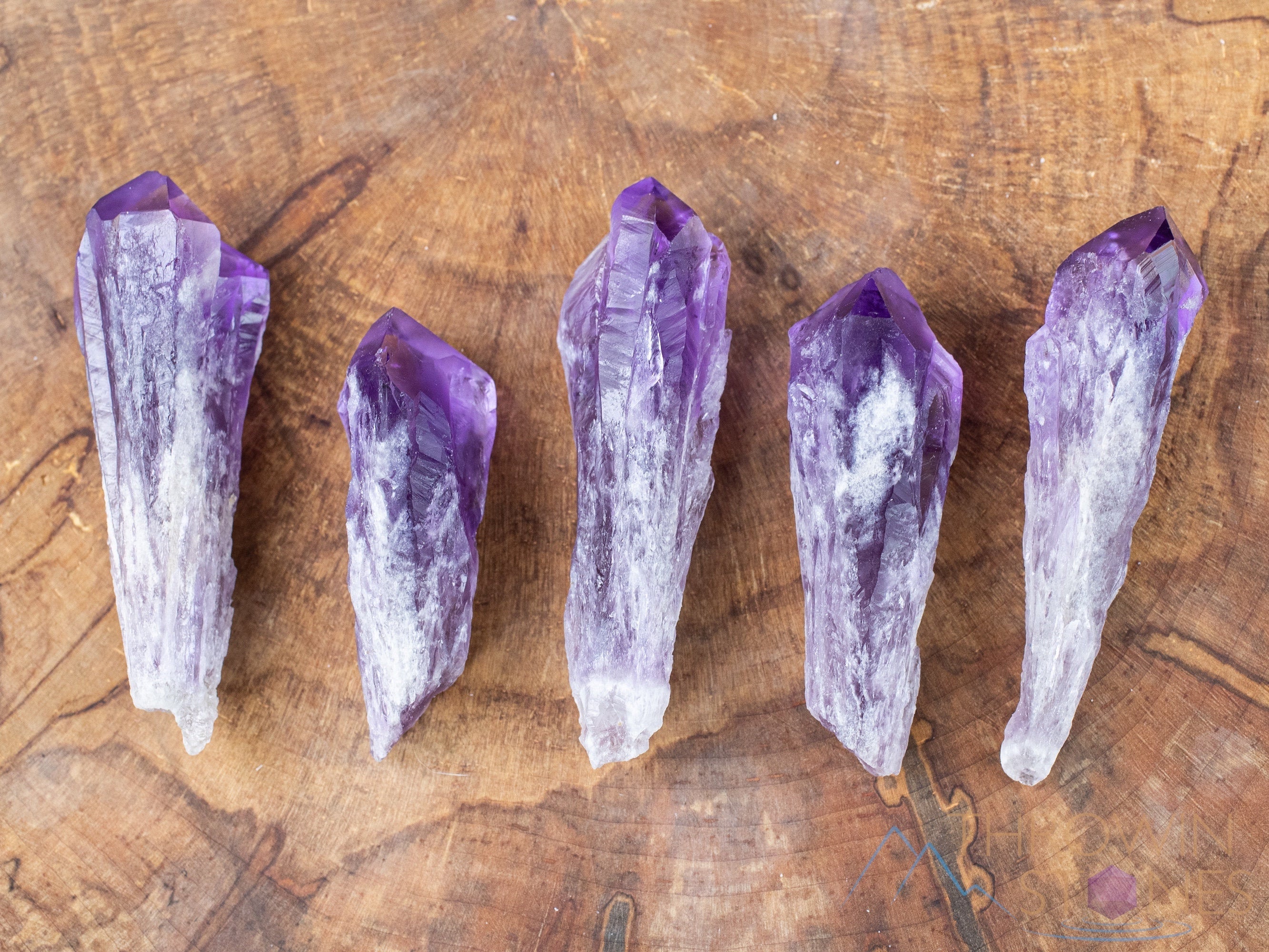 Natural Raw Amethyst Crystal Wand - Healing Stone, Birthstone for February, Raw Crystals & Gemstones for Meditation, Reiki, Chakra Balancing & Spiritual Healing (E1738)