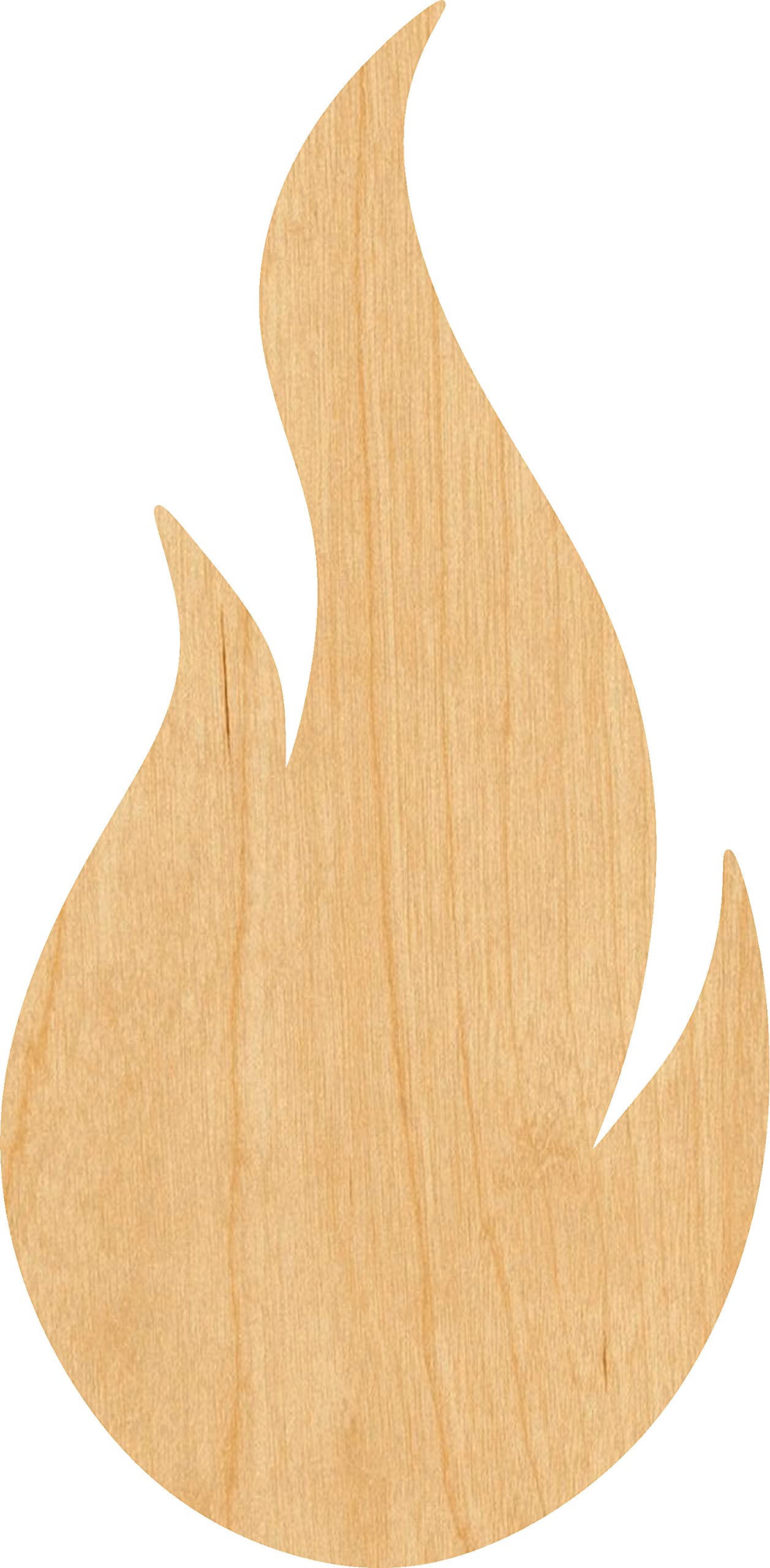 Laser Cut Wooden Flame Shape - 2 Inch DIY Craft Supplies for Scrapbooking, Home Decor, and Party Decorations