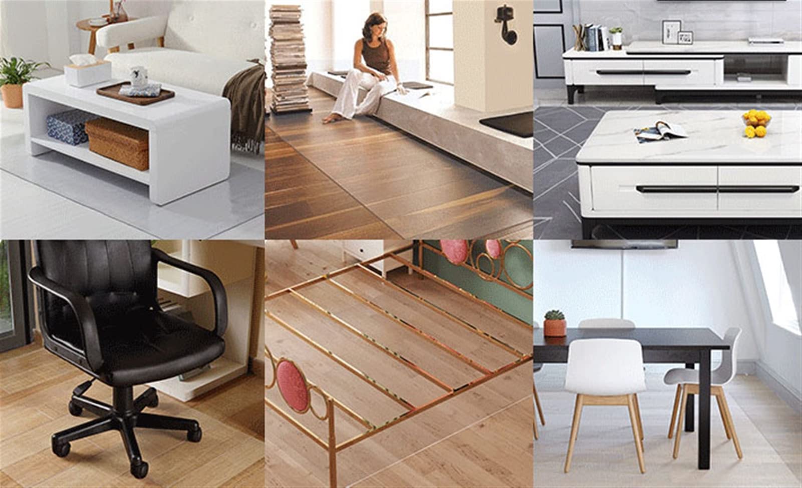 Clear PVC Desk Chair Mat for Hardwood Floors - 36