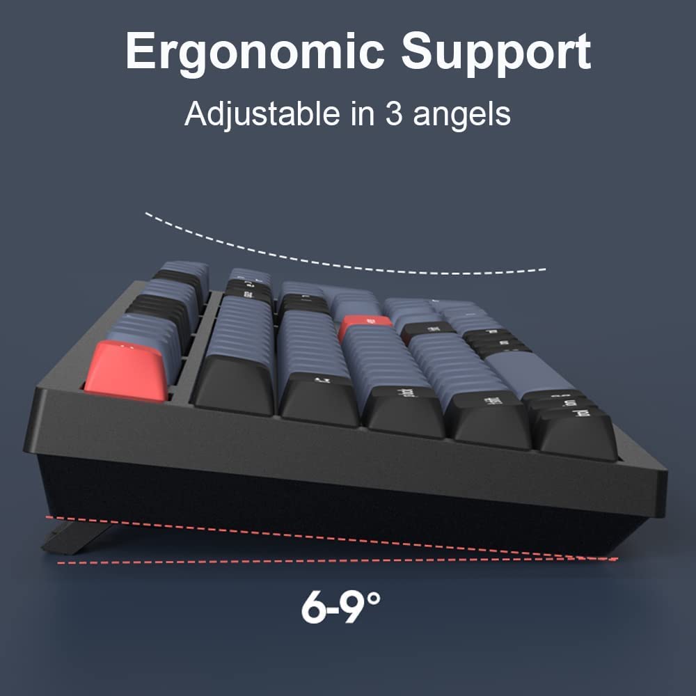 Keychron K10 Pro Wireless Mechanical Keyboard - 108 Keys, Hot-Swappable, Bluetooth/Wired for Mac/Windows/Linux - Gaming & Office Use
