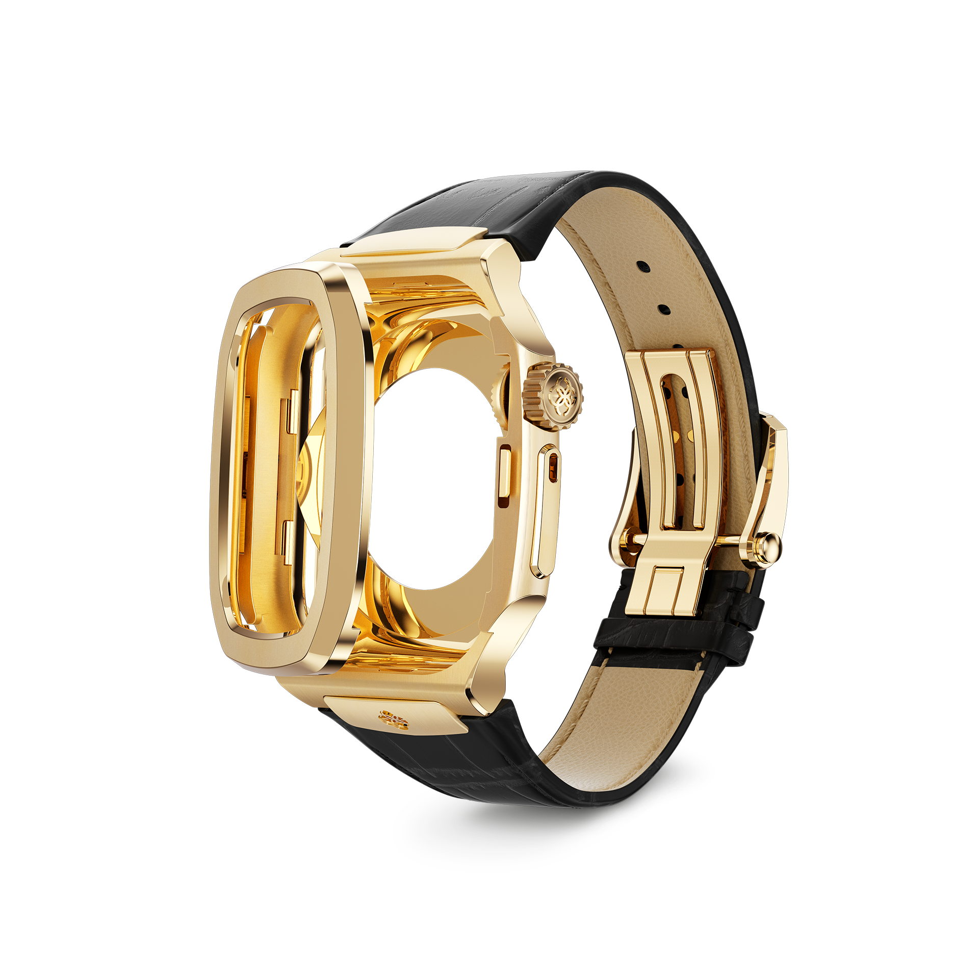 Premium Apple Watch Case ROL41 - Gold Protective Cover for Series 1/2/3/4/5/6/7/8/SE - Fashionable & Durable Smartwatch Accessory for Workout, Running & Daily Use