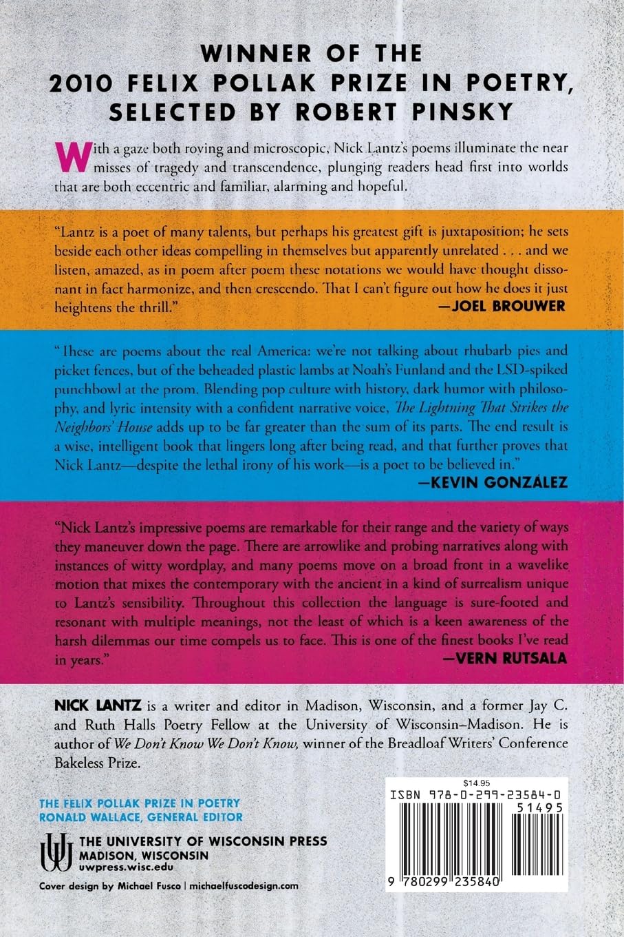 The Lightning That Strikes the Neighbors' House - Wisconsin Poetry Series | Contemporary Poetry Book for Literature Lovers & Book Club Discussions