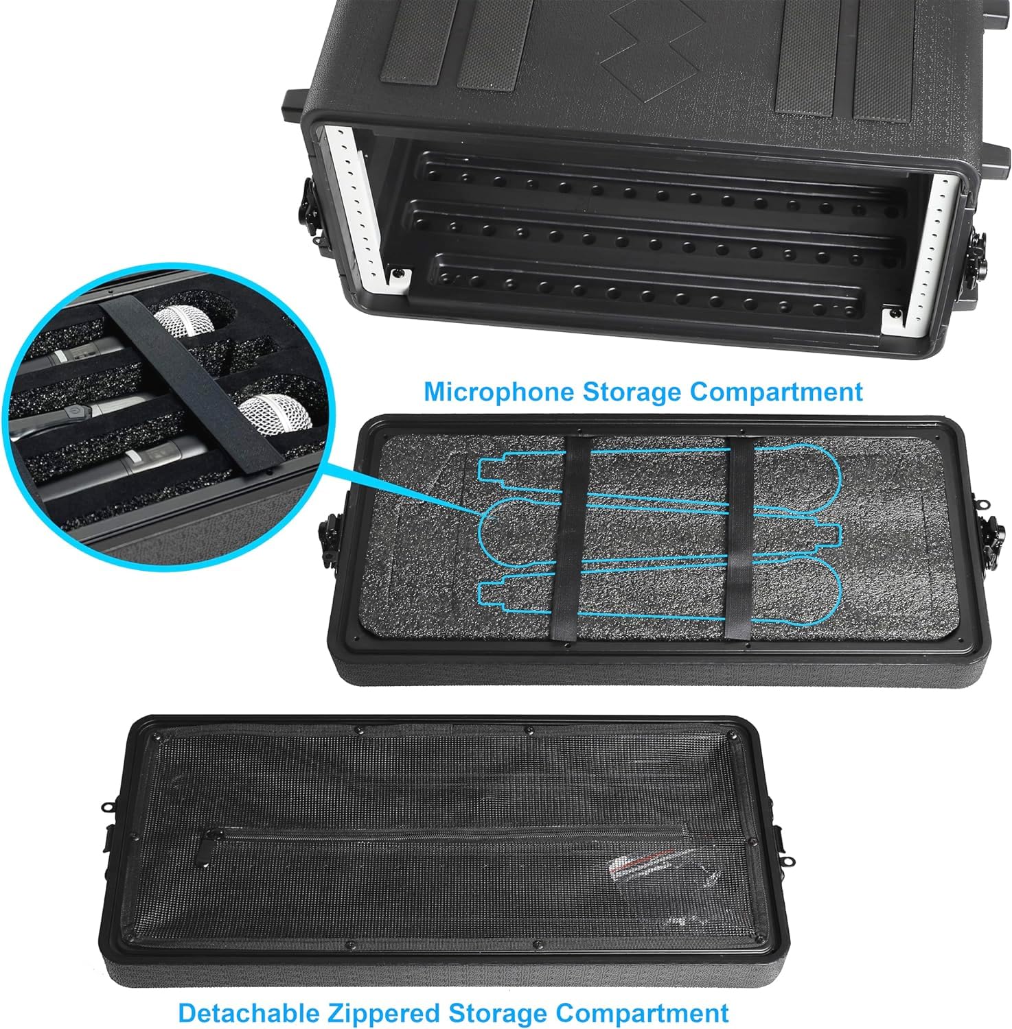 Diandian 4U 19-Inch Rackmount Flight Case - 17