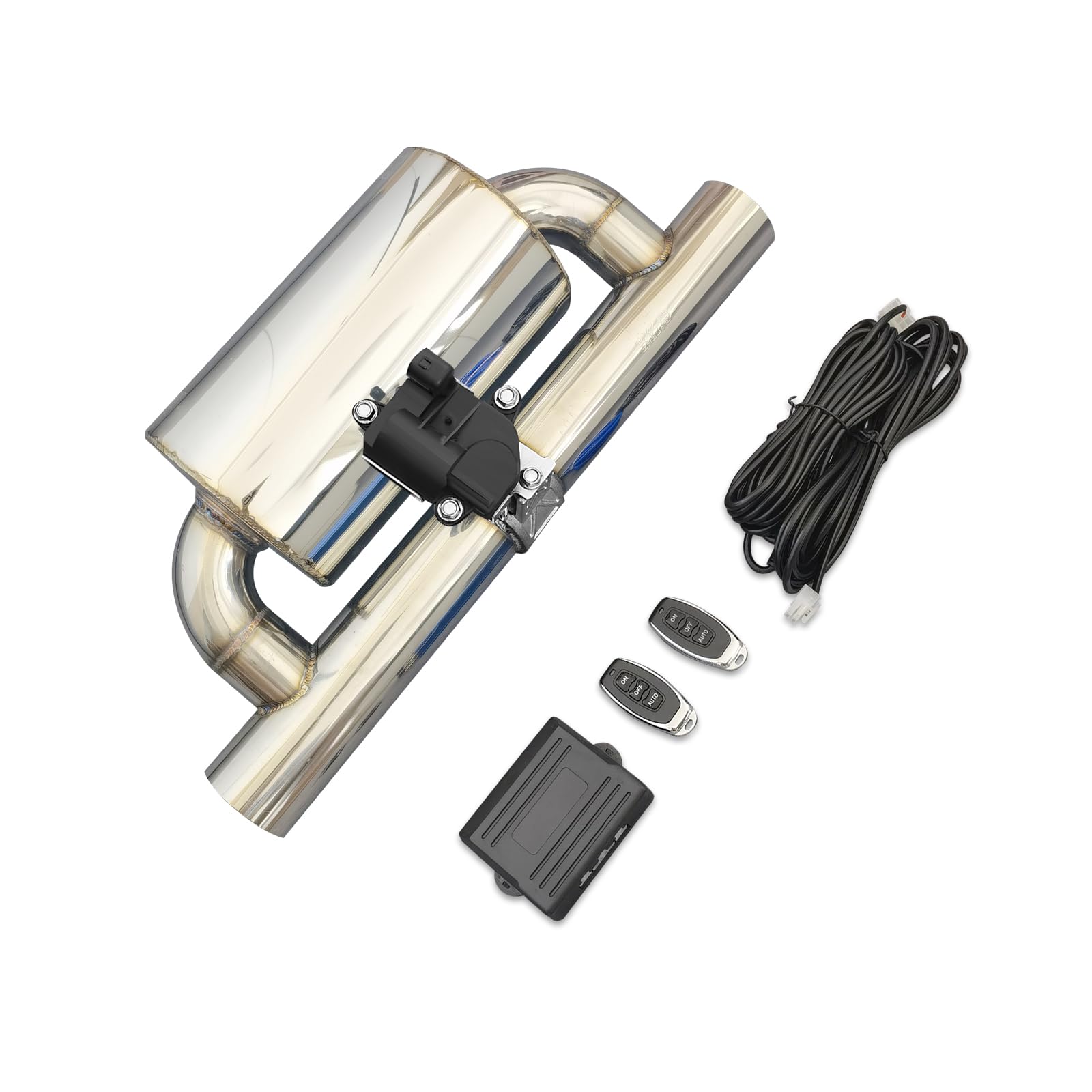 3 Inch Electric Exhaust Cutout with Muffler Valve Kit - Includes Wireless Remote Controller - Performance Exhaust System Upgrade for Trucks, Cars & Muscle Vehicles - Perfect for Racing, Off-Road & Custom Builds
