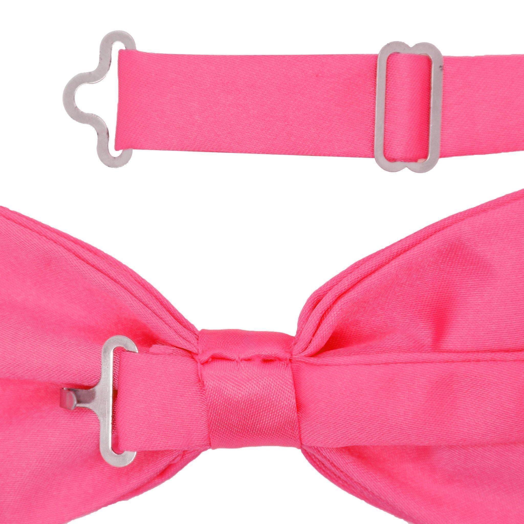 Elegant Fuchsia Satin Adjustable Bowtie for Men - Perfect for Weddings, Prom, Formal Events & Special Occasions