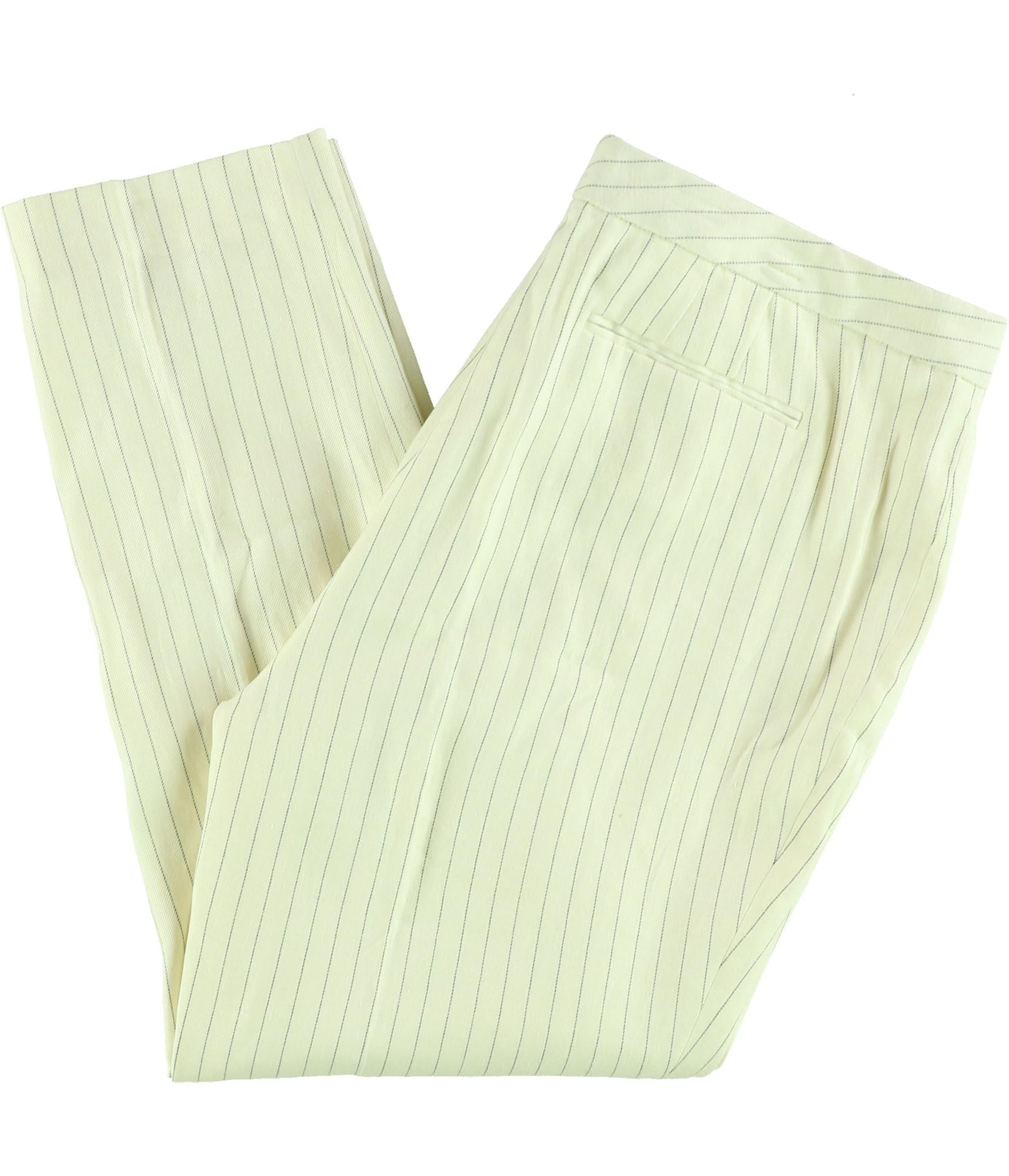 Lauren Ralph Lauren Women's Pinstriped Twill Skinny Pants - Slim Fit Office Trousers for Professional & Business Casual Wear