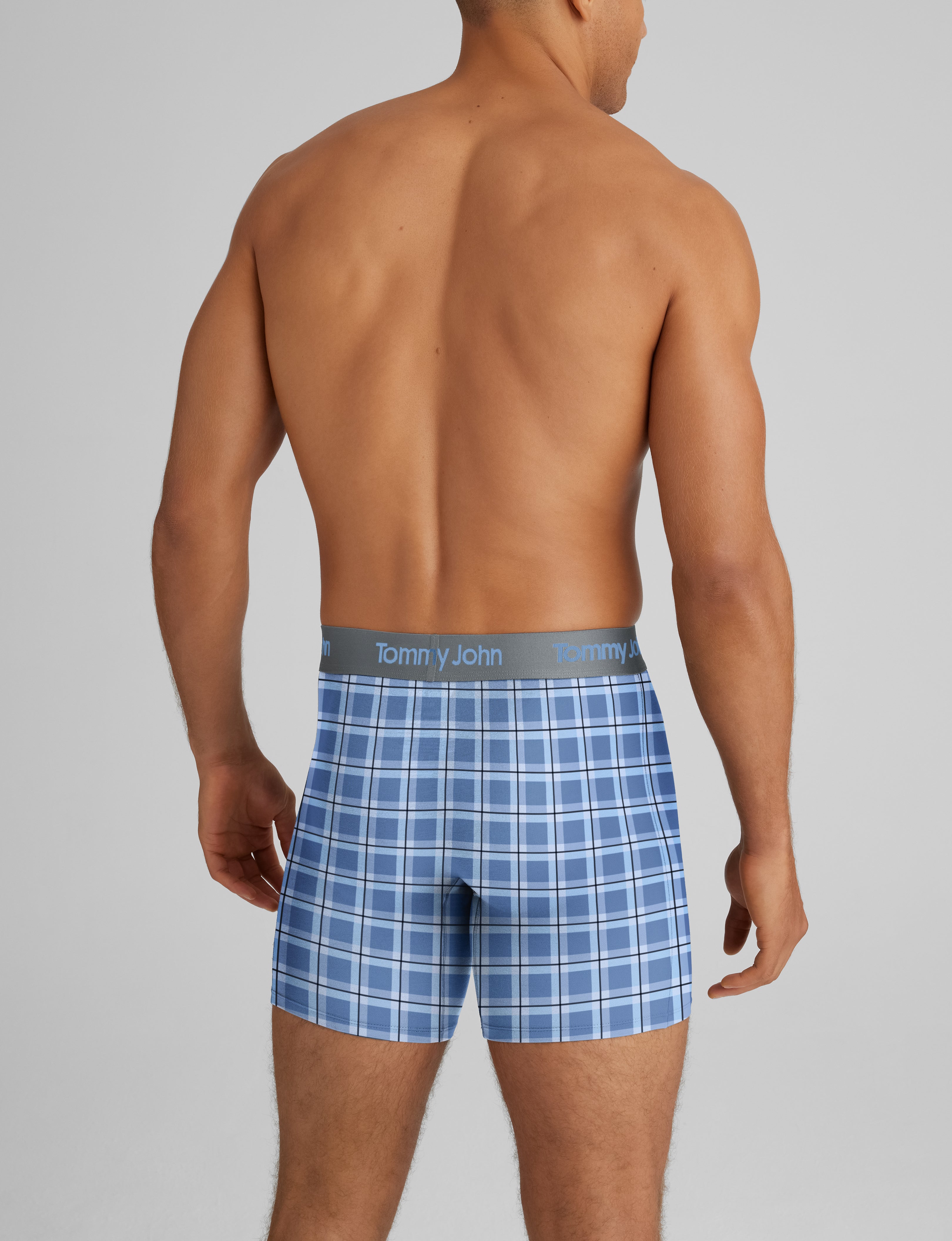 Second Skin Mid Length Boxer Briefs - 6 Pack Ultra Soft Breathable Men's Underwear for All-Day Comfort - Perfect for Workout, Running, and Everyday Wear