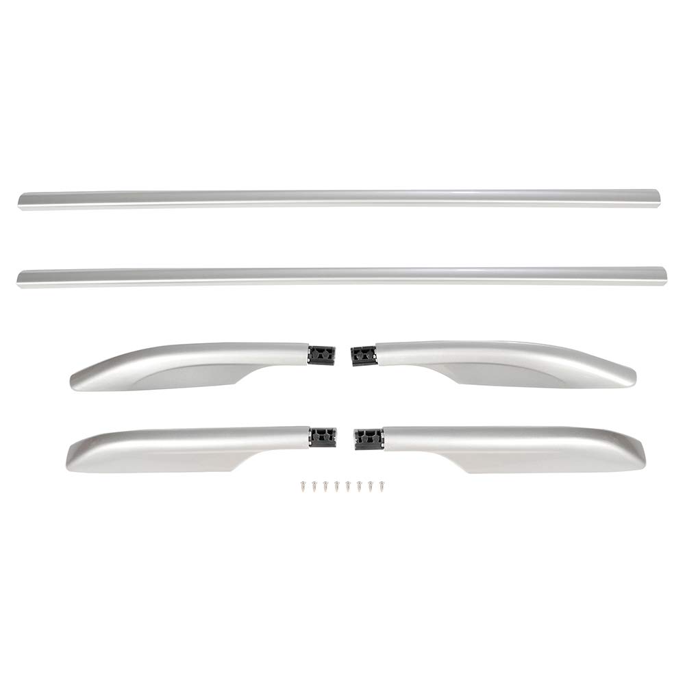 ROADFAR Silver Aluminum Roof Rack Side Rails - Heavy Duty Luggage Carrier for 2014-2016 Nissan Rogue SUV | Perfect for Road Trips, Camping & Outdoor Adventures