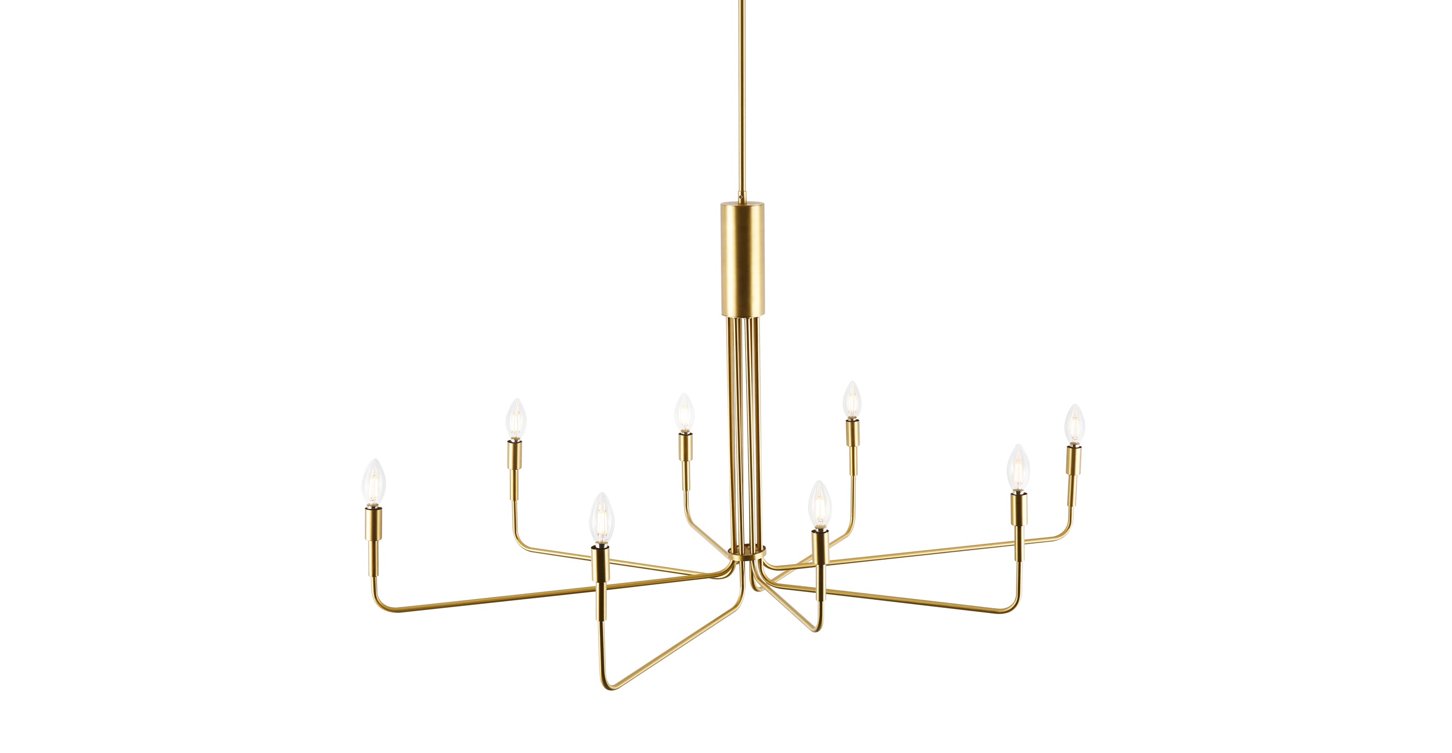 Bella 8-Light Modern Chandelier - Elegant Crystal Ceiling Light Fixture for Dining Room, Living Room & Bedroom Decor