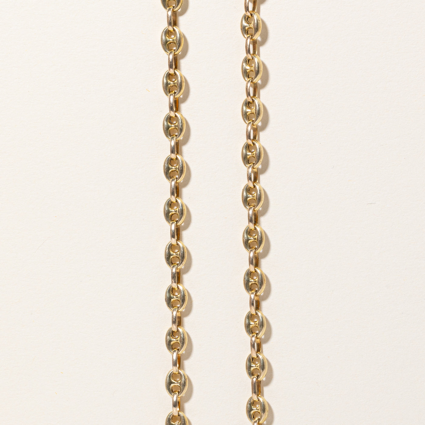 10K Yellow Gold Puffed Anchor Link Chain Necklace - 28 Inch Solid Gold Rope Chain for Men & Women - Perfect for Layering, Gifts & Everyday Wear