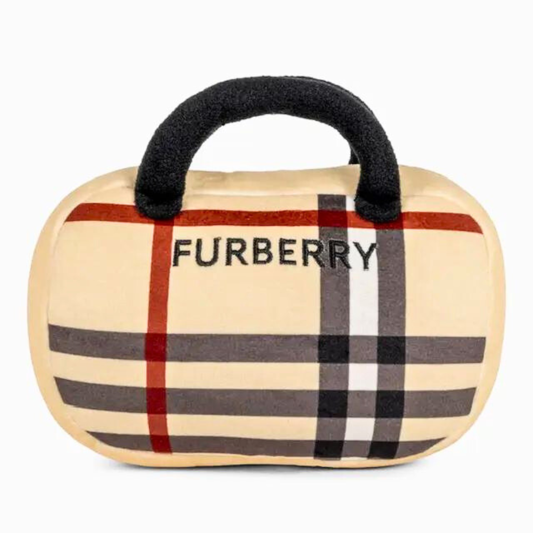 Furberry Handbag Dog Toy - Durable & Cute Plush Chew Toy for Small & Medium Dogs - Perfect for Playtime, Training & Gifting