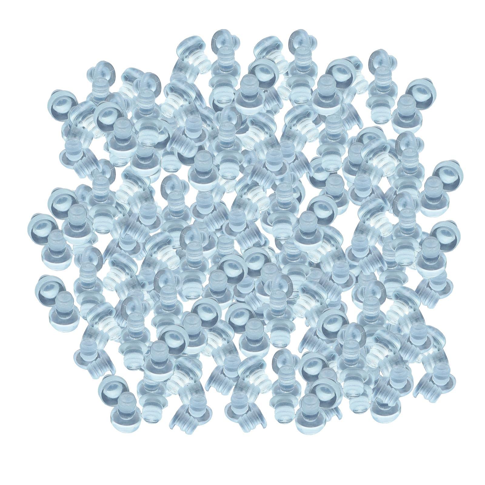 500Pcs Clear Rubber Stem Bumpers - Screw Hole Plugs & Furniture Pads for Drawers, Picture Frames, Cutting Boards - Noise Reduction & Anti-Slip Protection for Home & Office Furniture (DOLITY Brand) - Perfect for Kitchen Cabinets, Shelves, and DIY Projects