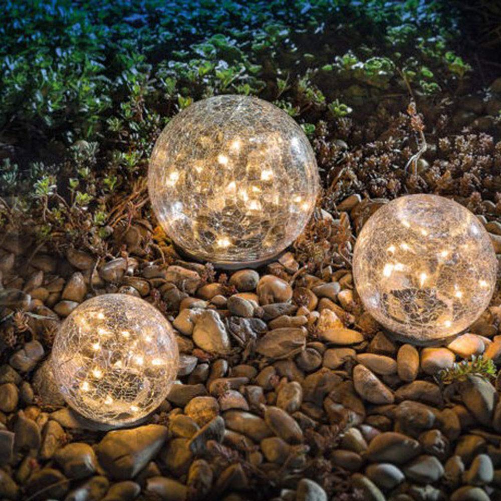 Galapara Solar Garden Lights Outdoor - Warm White LED Stake Lights (20LED 10CM/30LED 12CM/30LED 15CM) for Lawn, Patio & Pathway Lighting | Weatherproof Solar Powered Landscape Lighting for Yard, Garden & Driveway Decoration