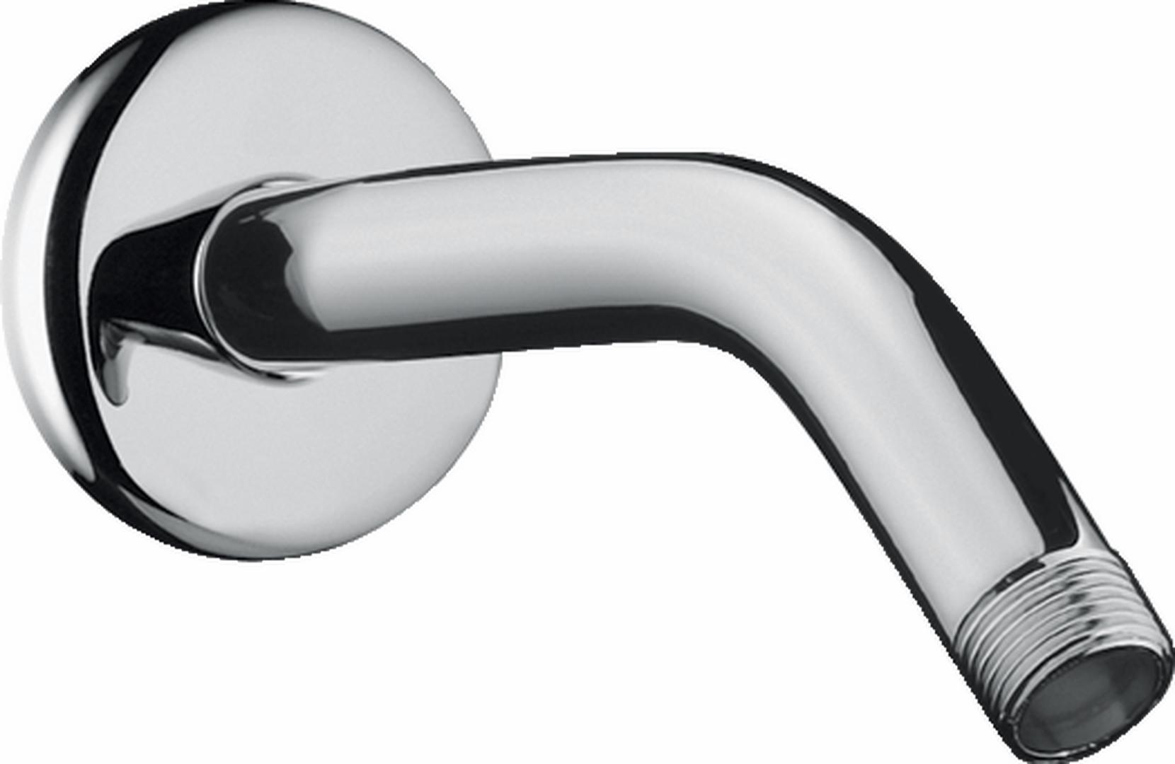Hansgrohe 27411003 6-Inch Chrome Shower Arm and Flange - Durable Bathroom Fixture for Modern Showers and Spa-Like Experience