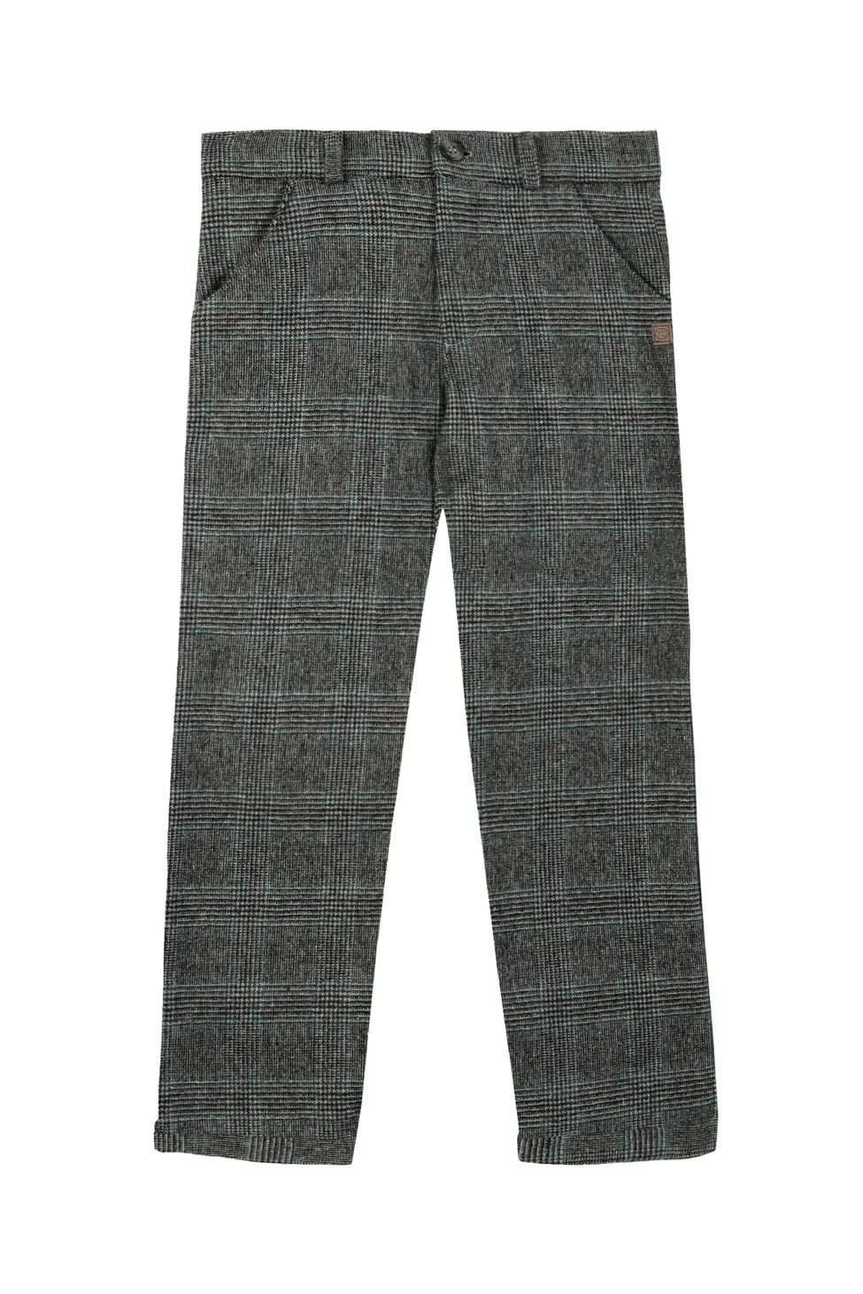 Stylish Houndstooth Green Pants for Women - Tartine Et Chocolat Fashion | Perfect for Office Wear, Casual Outings & Holiday Outfits