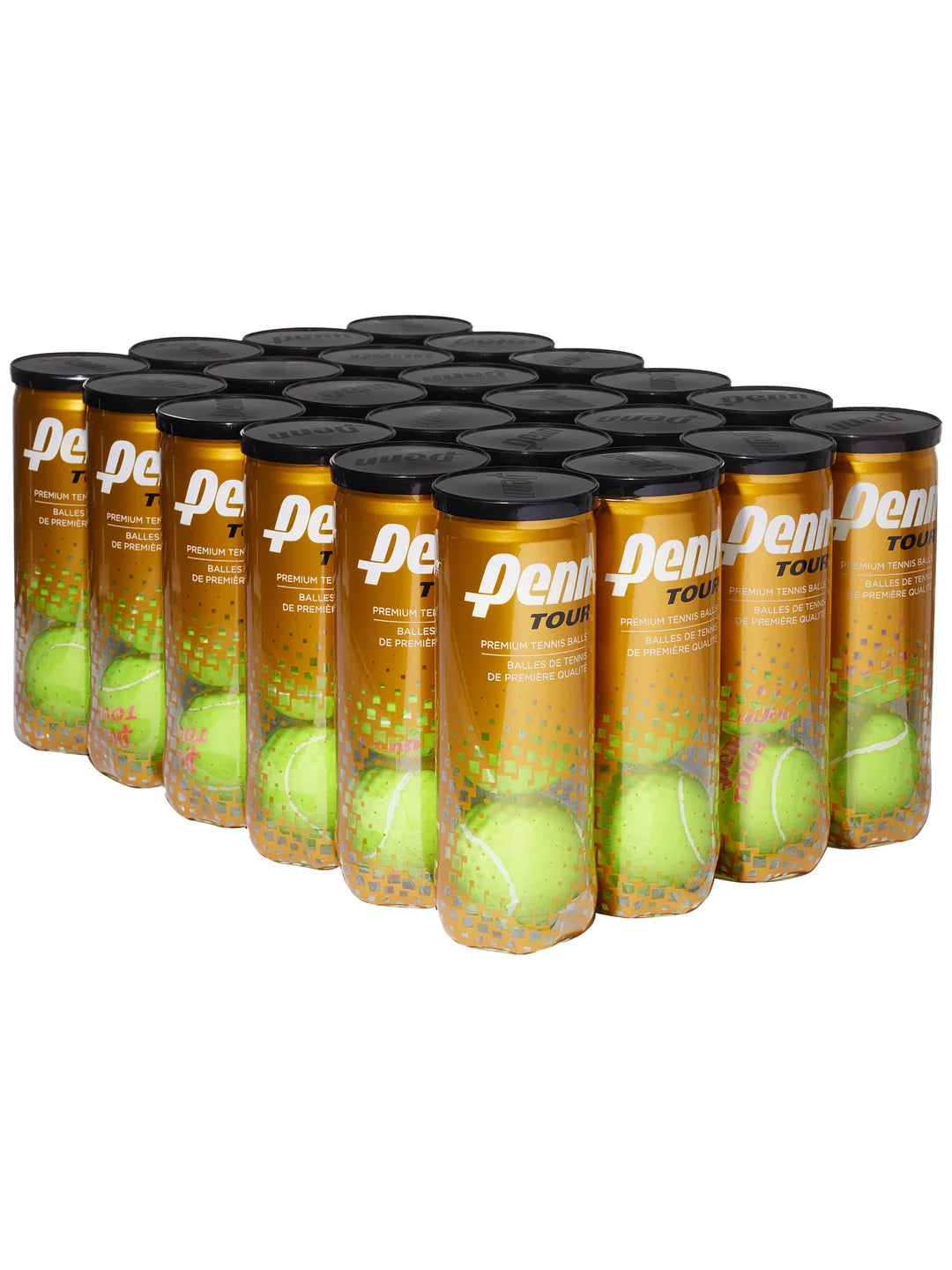 Penn Tour XD Tennis Balls - 24 Can Case | Premium Tennis Balls for Training & Matches | Free Shipping | Ideal for Clubs, Coaches & Competitive Players