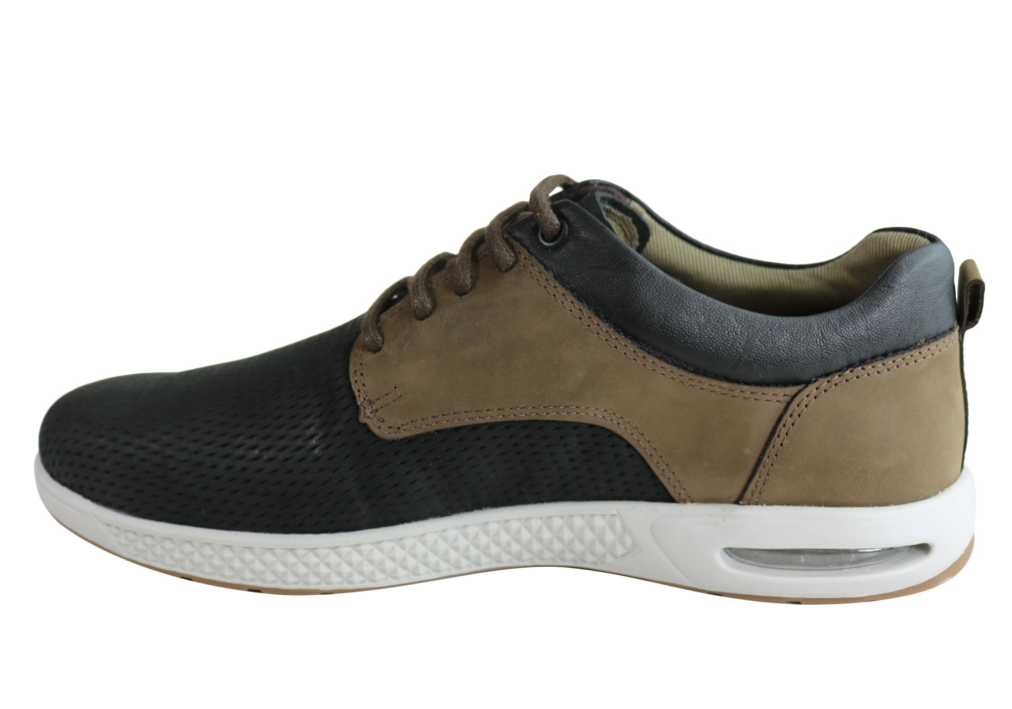 Ferricelli Burke Men's Genuine Leather Lace-Up Casual Shoes - Handcrafted in Brazil - Perfect for Office, Dating & Everyday Wear