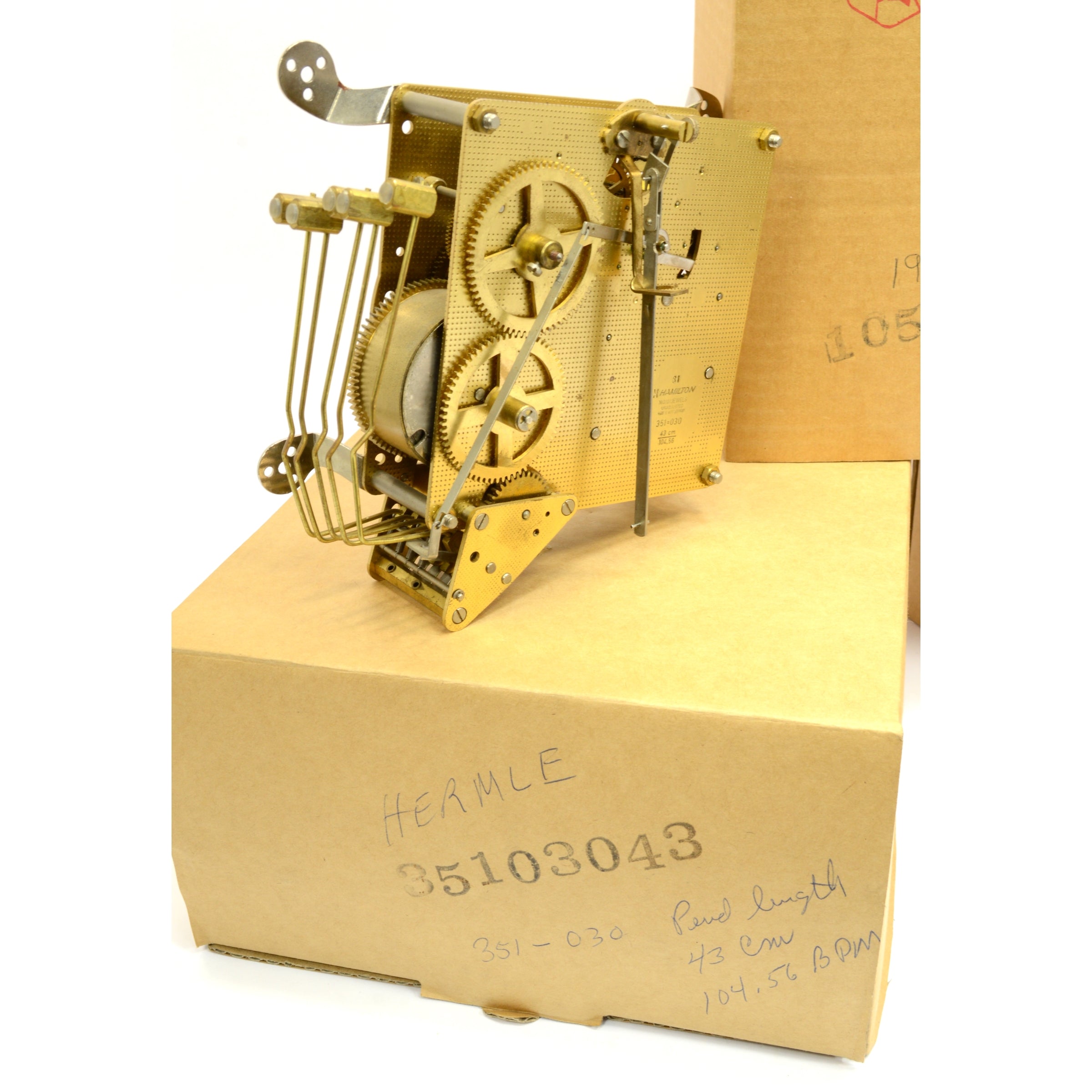 Lot of 3 Hamilton Clock Company Movements - Models 1050 020, 351 030 & 351 030 A | Vintage Clock Repair Parts for Antique Timepiece Restoration
