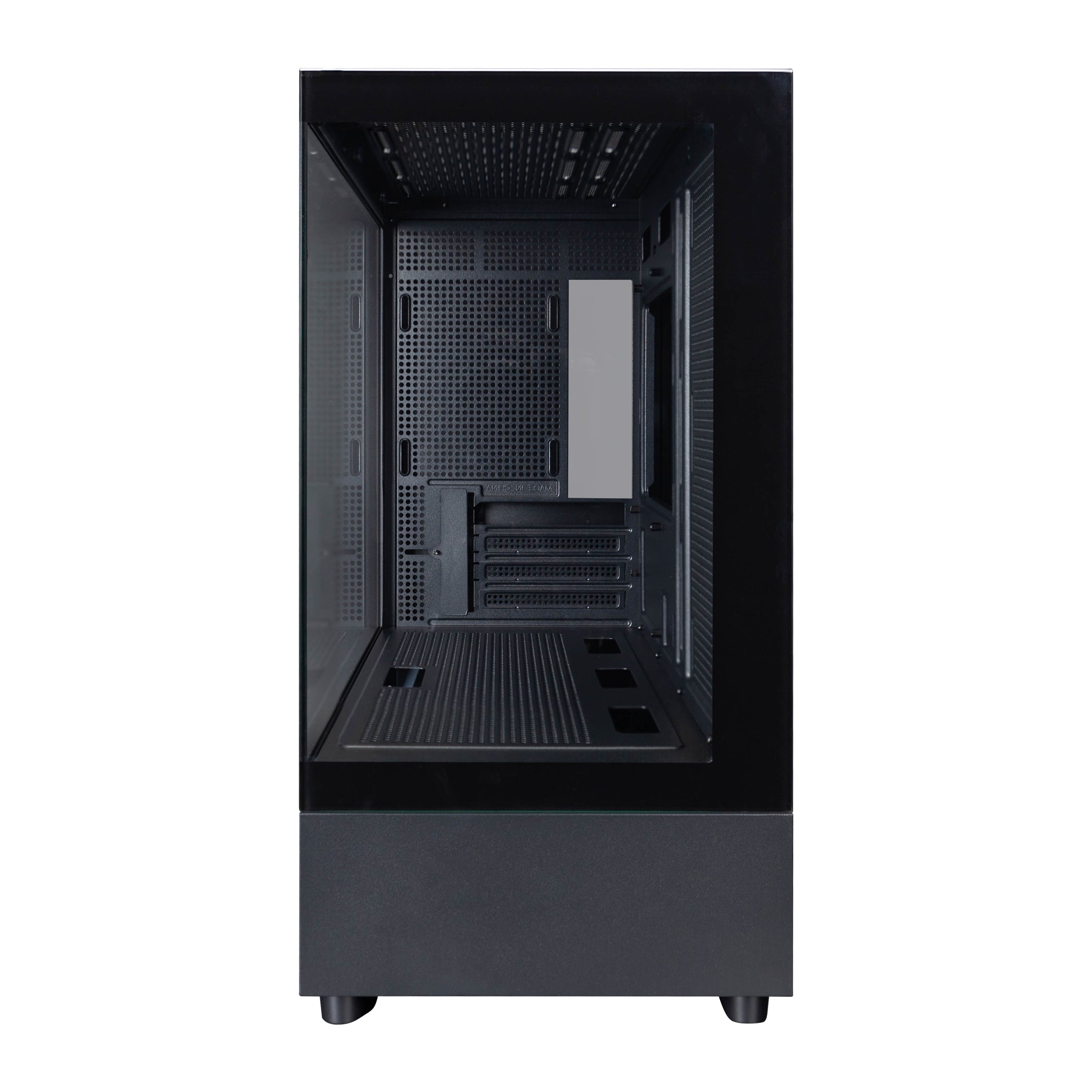 1st Player Mi5 M ATX ITX PC Gaming Case - Compact Mid Tower Computer Case for Gaming PC Build, Black | Perfect for Small Spaces & LAN Parties