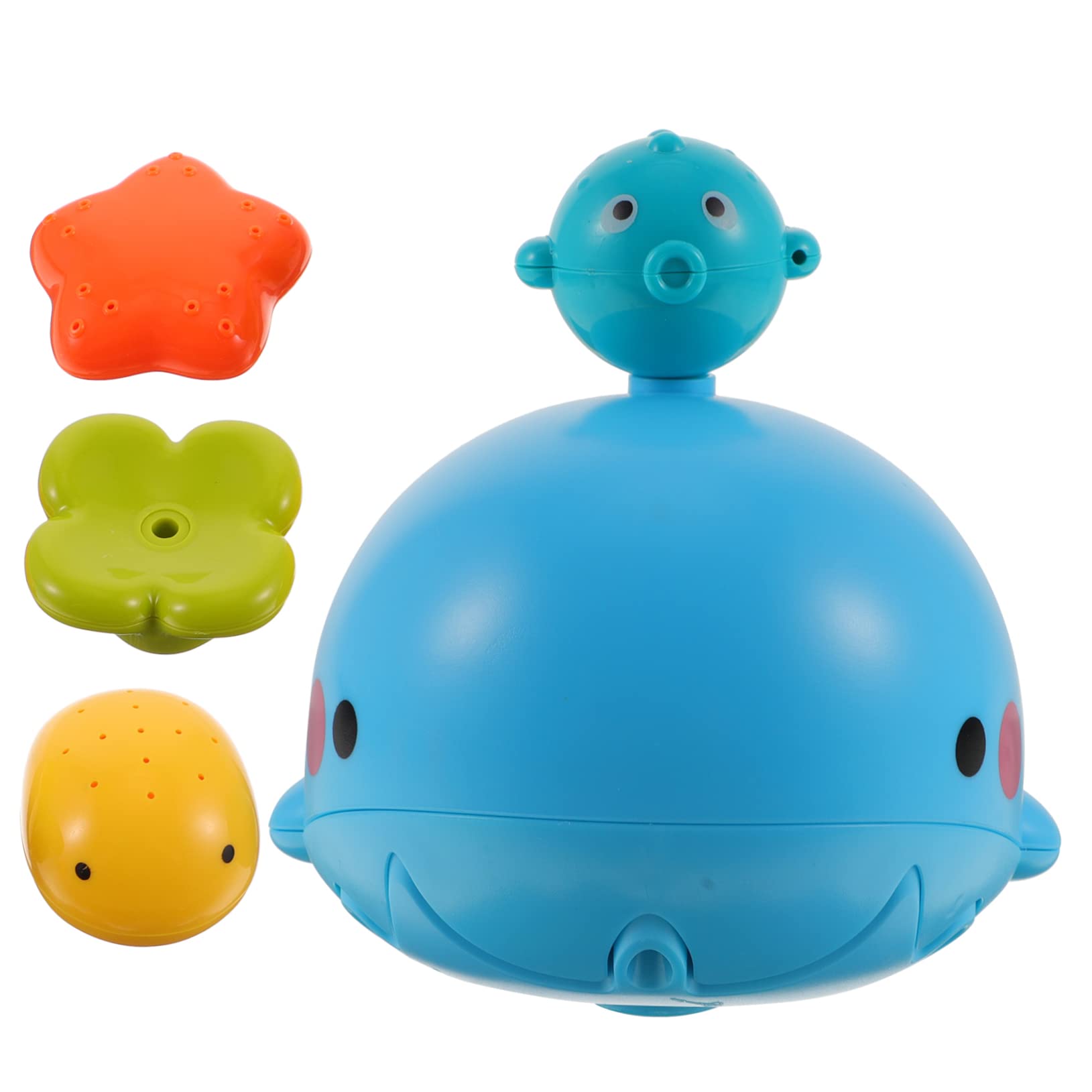 UPKOCH 4 Pack Floating Electric Shower Head Toys - Water Sprinkler Bath Toys for Kids, Fun Bathtime & Pool Playtime, Durable Plastic Design for Toddlers & Children