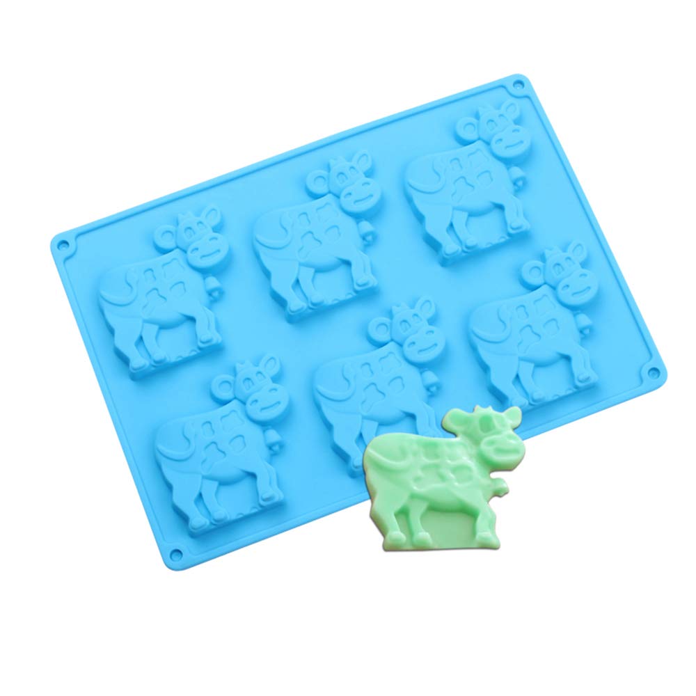 2 Pack Cow Silicone Molds for Baking, Chocolate & Soap Making - DIY Cake Candy Fondant