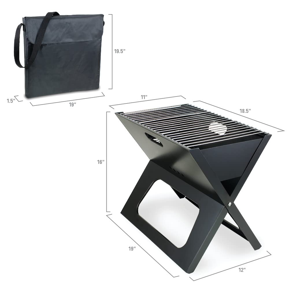 Portable NFL X-Grill Charcoal BBQ Grill for Camping, Tailgating & Outdoor Cooking - Compact Design for Picnics, Backyard Parties & Game Day Grilling