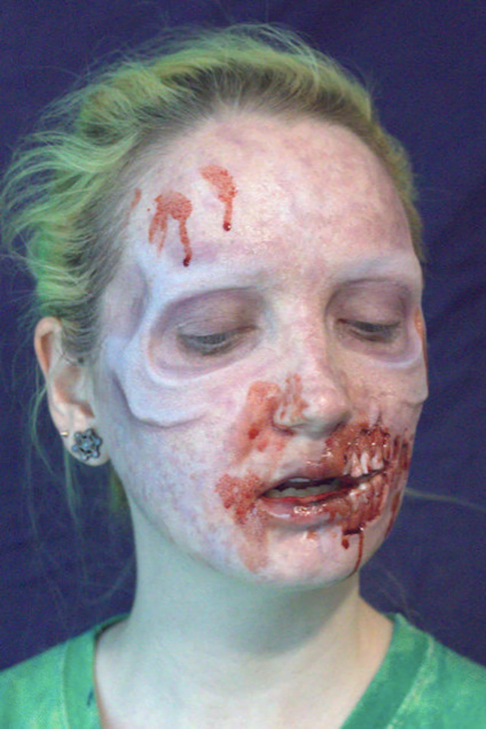 Obsidian FX Zombie Silicone Prosthetic Set - Realistic Jaw/Mouth, Eye Sockets & Cheekbones for Halloween & Horror Cosplay - Professional SFX Makeup Kit for Costume Parties & Film Productions