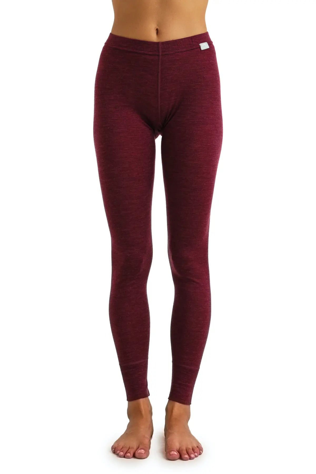 Women's Merino Wool Pants - Soft & Warm Winter Trousers in 165 Burgundy Color for Outdoor Hiking, Travel & Casual Wear