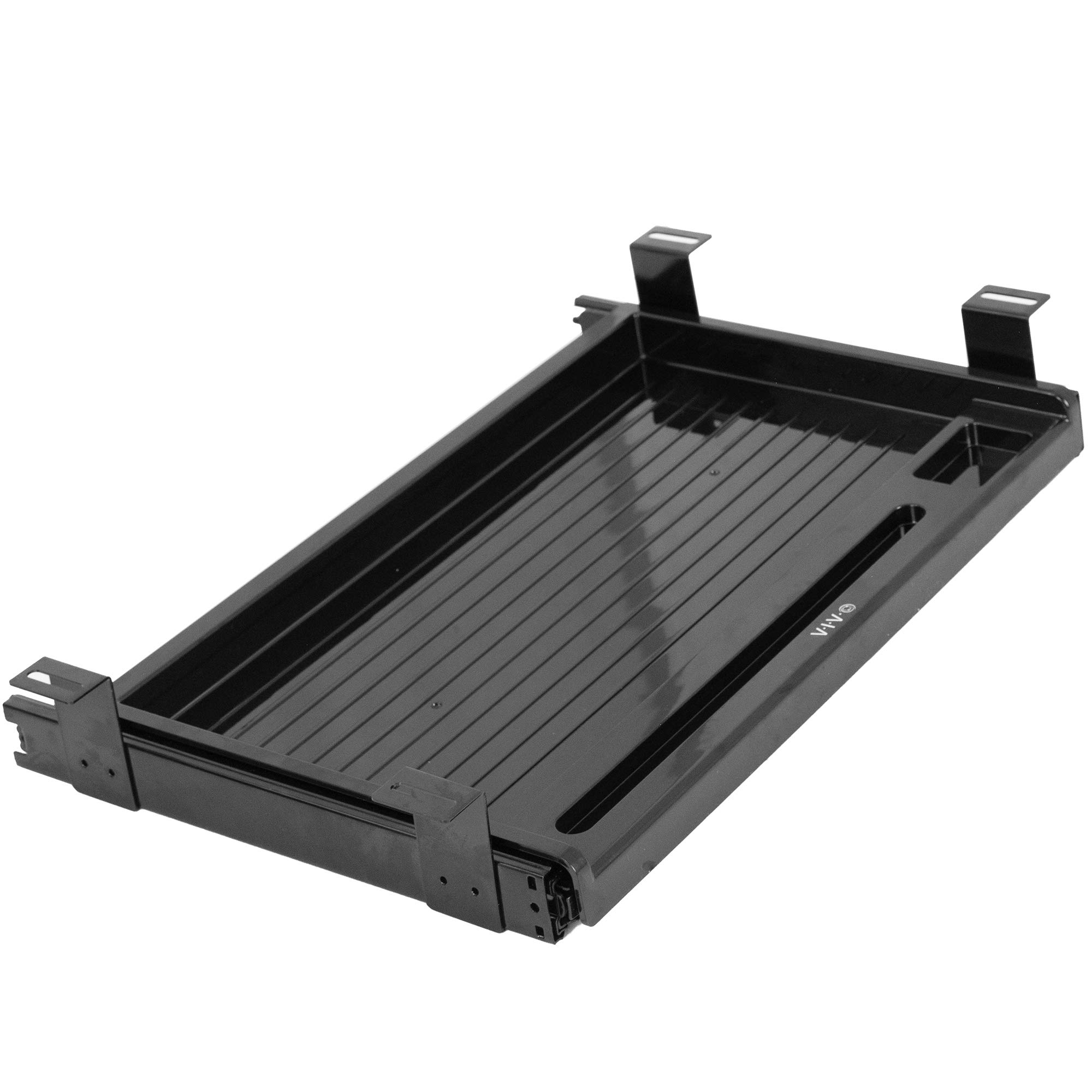 VIVO 17 Inch Under Desk Slide-Out Pencil Drawer Organizer - Slim Black Storage Tray for Home Office, Study, or Workspace - Fits Under Most Desks (Model DESK-AC04D) - Perfect for Pens, Markers, Sticky Notes & Office Supplies