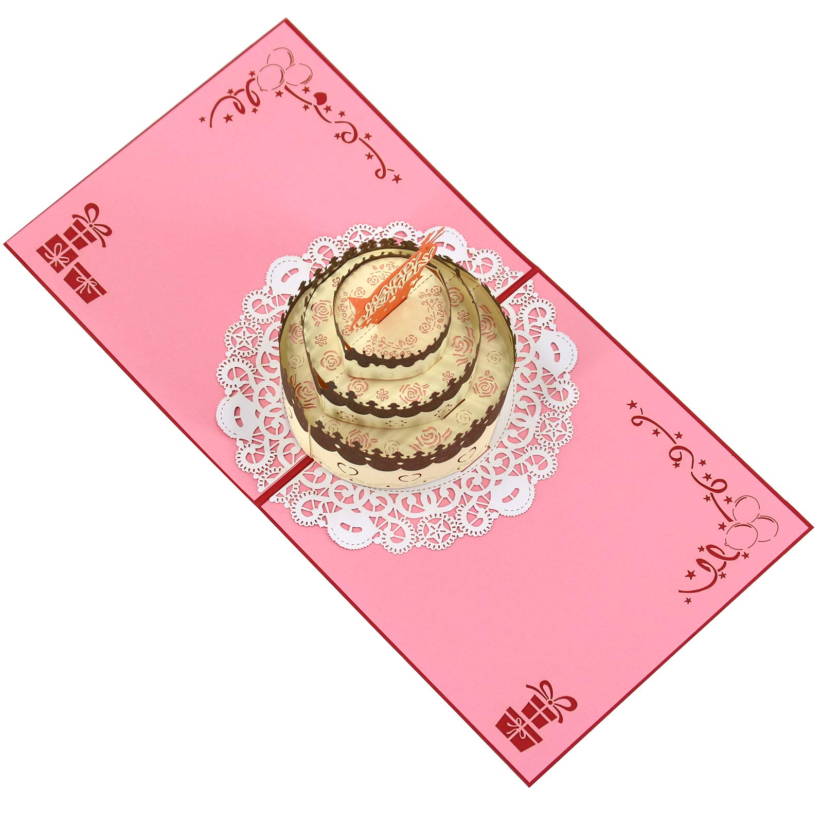3D Pop Up Happy Birthday Card with Envelope - 5.9