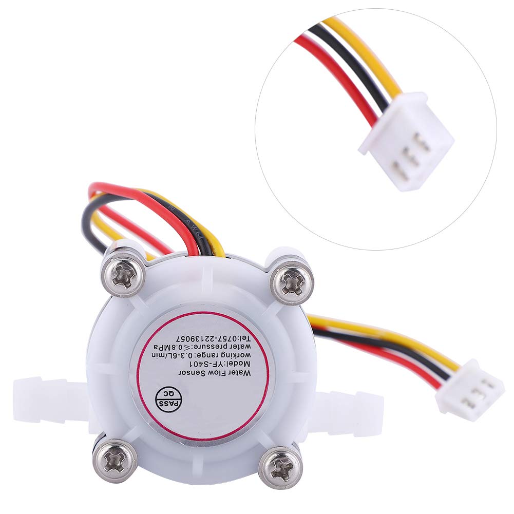 YF-S401 Water Flow Sensor - High Precision Flowmeter with Barb Fittings for Water Coolers, Coffee Machines & Filtration Systems | Real-Time Flow Detection for Home & Industrial Applications