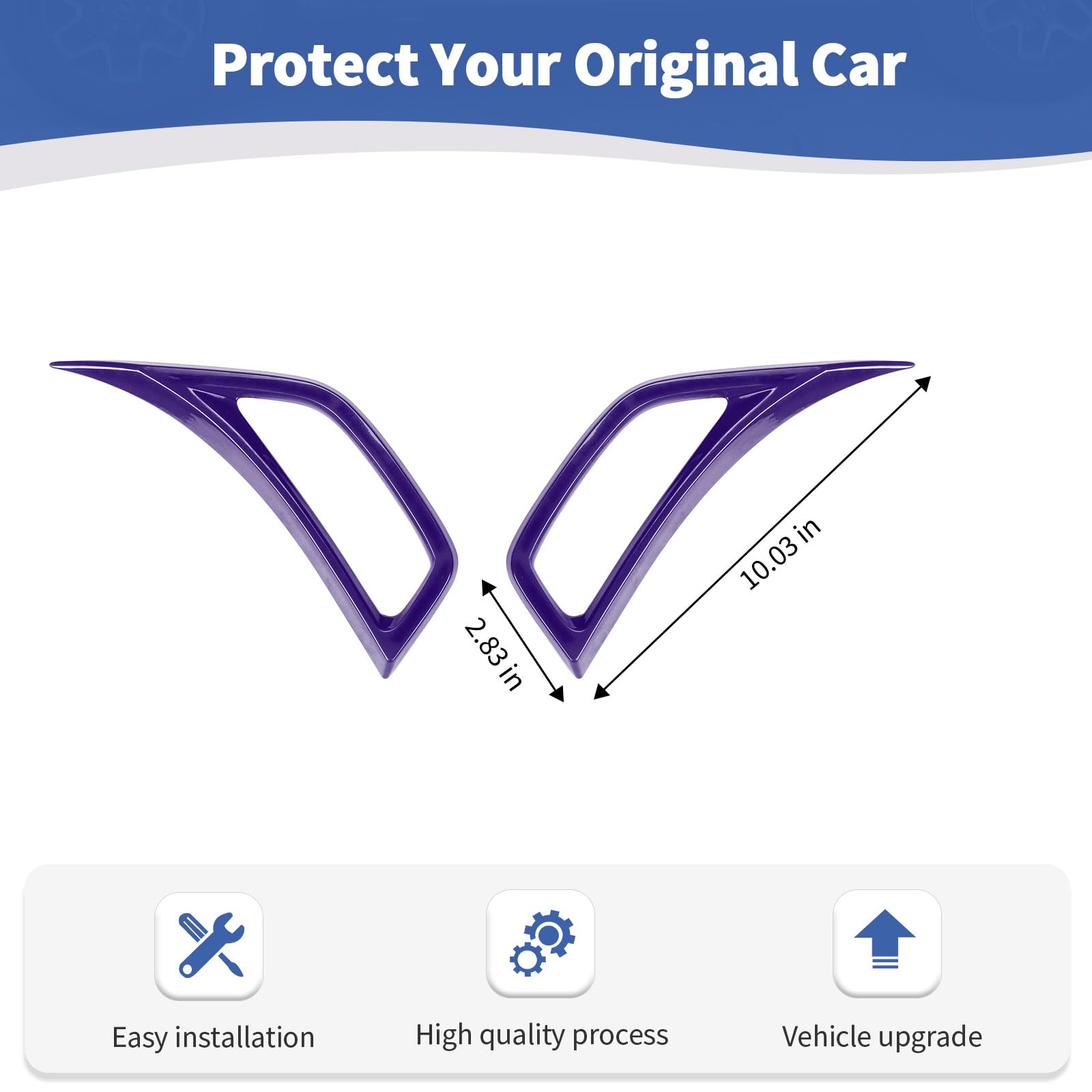RT-TCZ Jeep JL Side Fender Vent Decal Trim Cover - Compatible with Jeep Wrangler JL/JLU & Gladiator JT (2018-2024) - Purple Exterior Accessories (2-Piece Set) - Enhance Off-Road Style & Protection