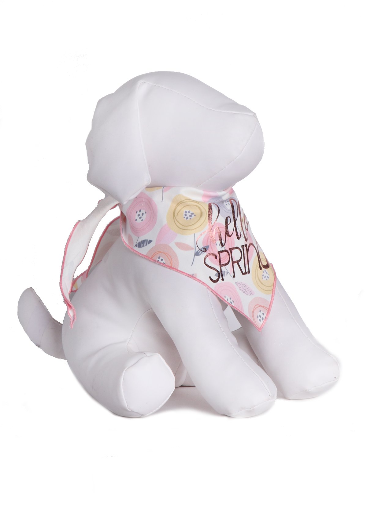 Easter Dog Bandanas with Hello Spring Design - 100% Cotton Pet Bandana for Medium to Large Dogs | Perfect for Easter Photos, Spring Walks & Holiday Pet Accessories