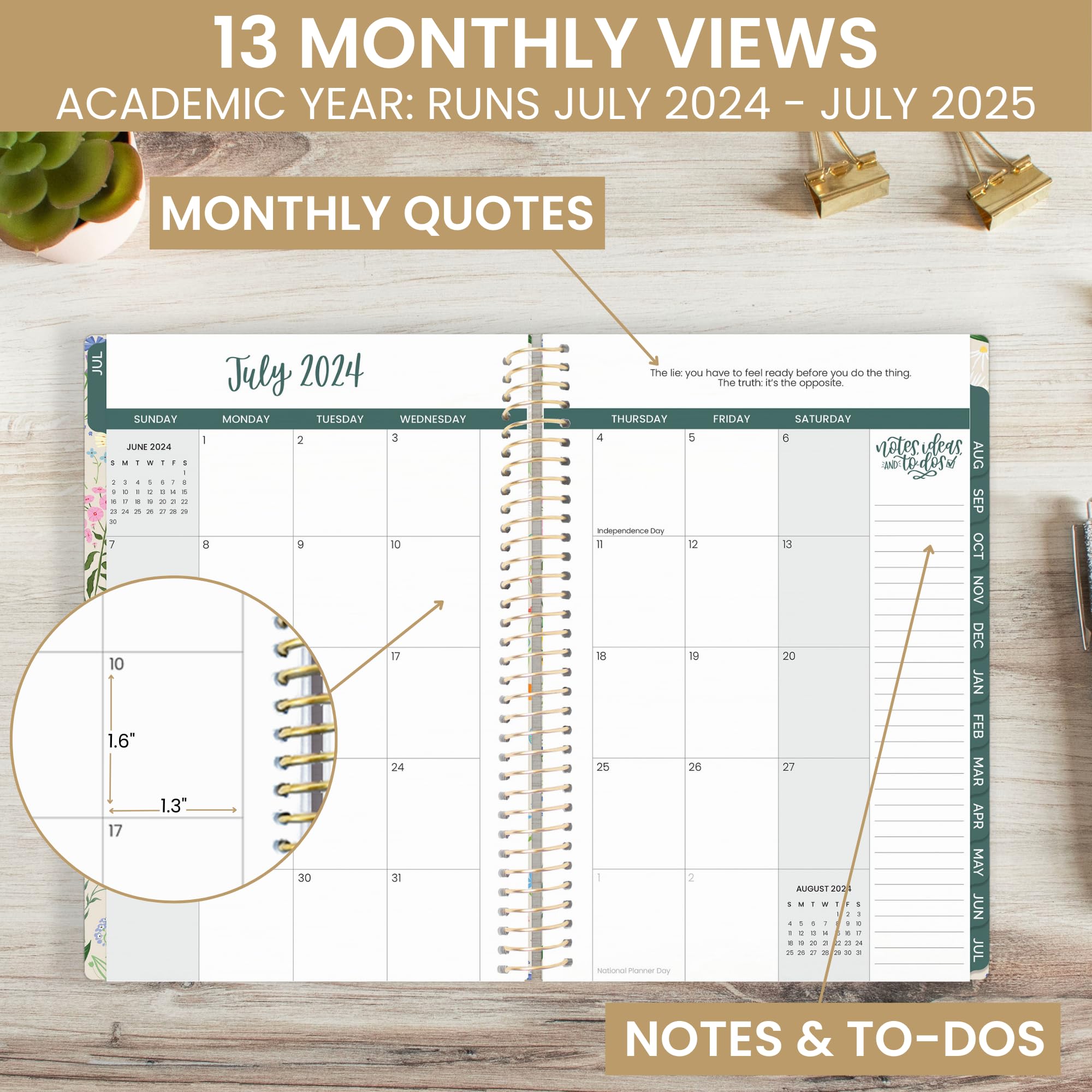 Bloom 2024-2025 Academic Planner (July 2024-July 2025) - 5.5